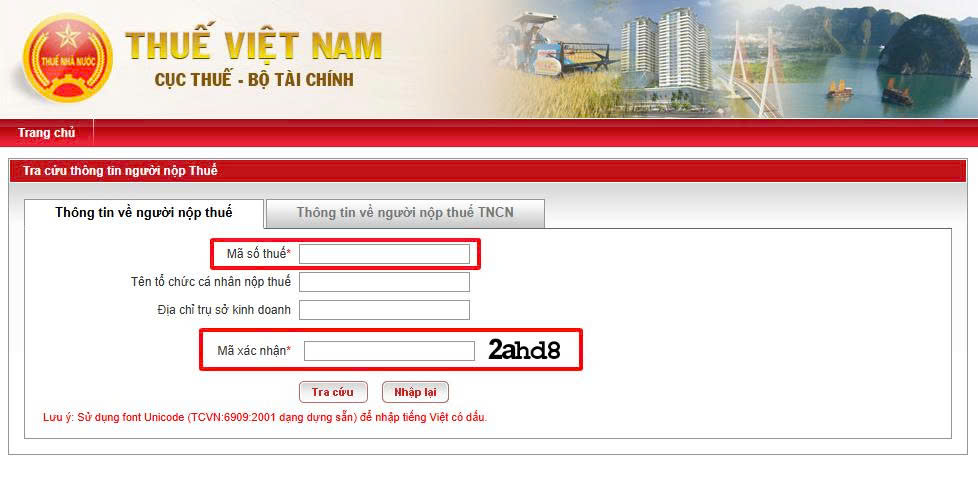 Hướng dẫn kiểm tra thông tin thuế đã đăng ký với Cơ quan thuế 1