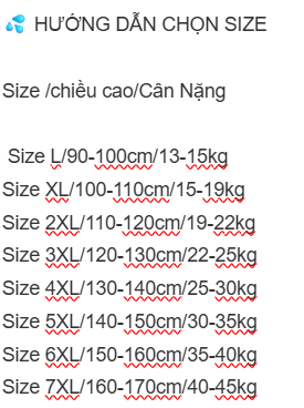 Bảng quy đổi kích cỡ