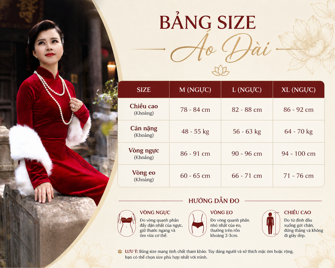 Bảng quy đổi kích cỡ