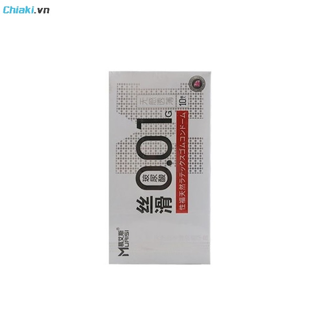 Bao cao su Muaisi 0.01 trắng siêu mỏng 0.01mm