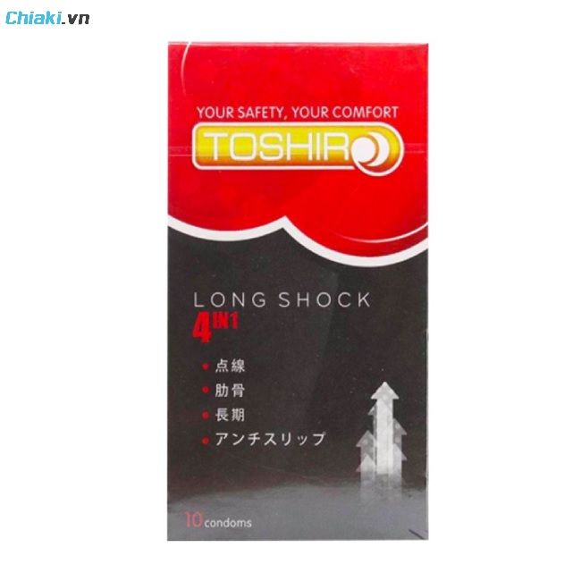 Bao cao su Toshiro Long Shock k&eacute;o d&agrave;i thời gian