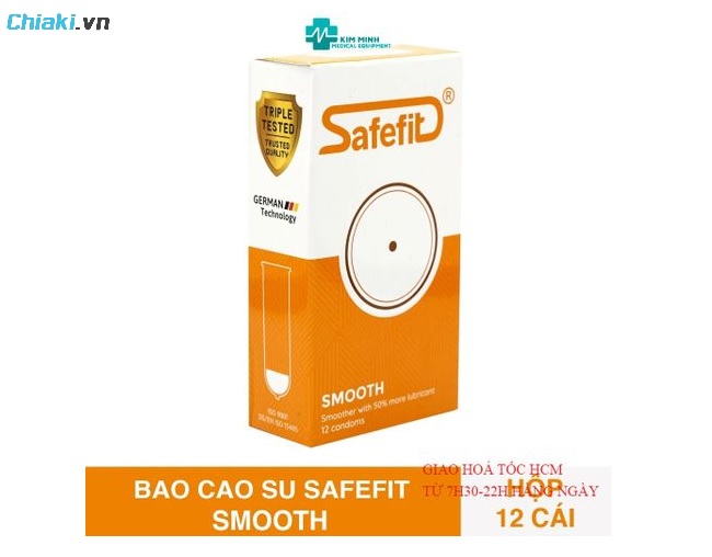 Bao cao su Safefit Smooth nhiều chất bôi trơn