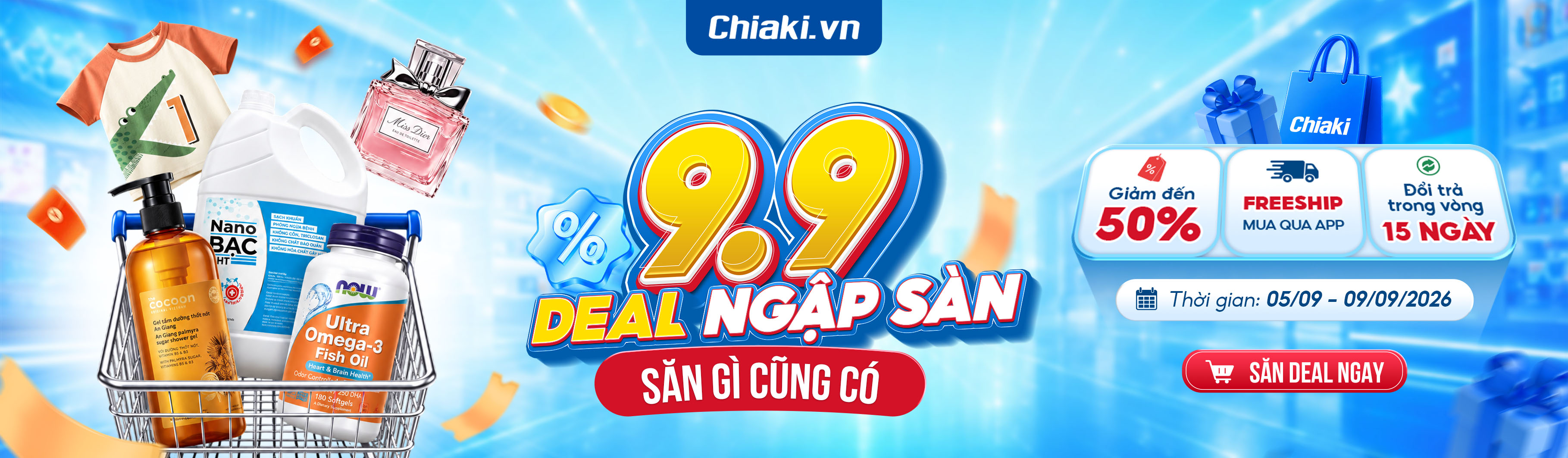 Chiaki 9.9 deal ngập s&agrave;n, săn g&igrave; cũng c&oacute;