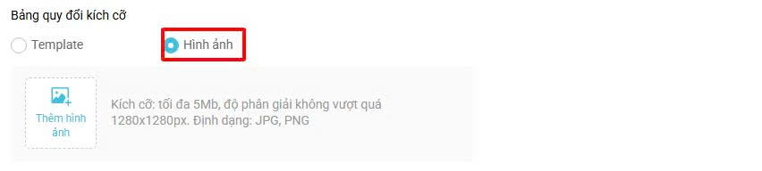 Hướng Dẫn Thêm Bảng Quy Đổi Kích Cỡ Sản Phẩm 5