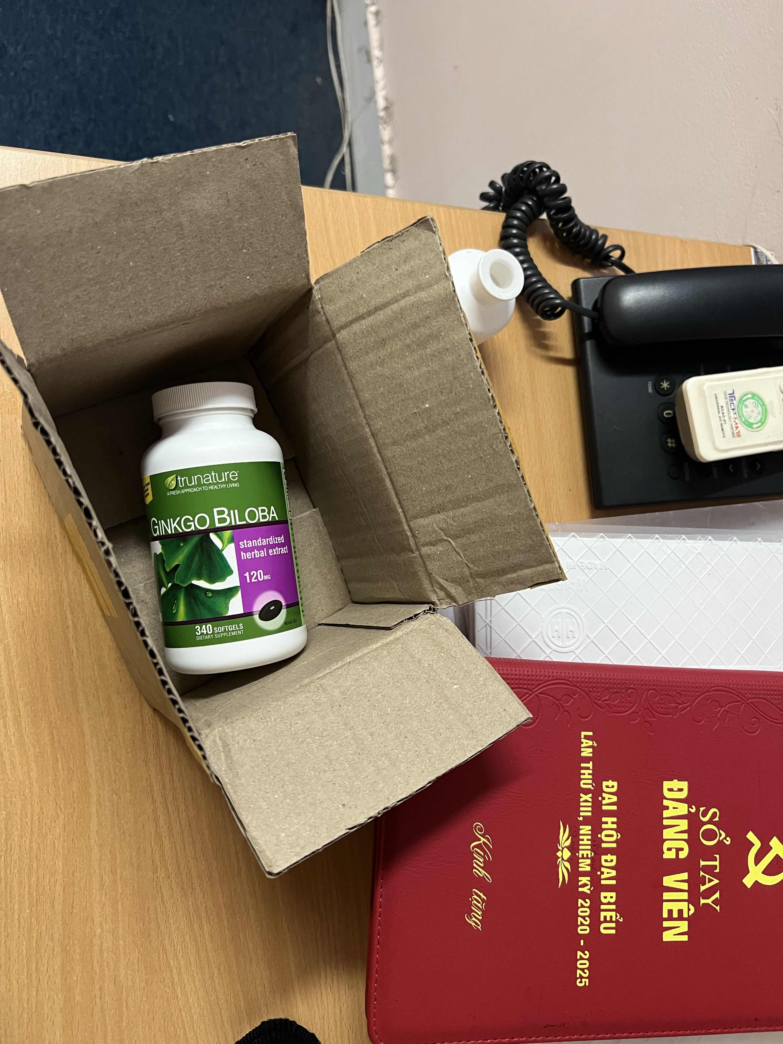 (Hàng nội địa) Viên uống bổ não Ginkgo Biloba Trunature 120mg - Hỗ trợ trí nhớ & sức khỏe não bộ - Lọ 340 viên Mỹ