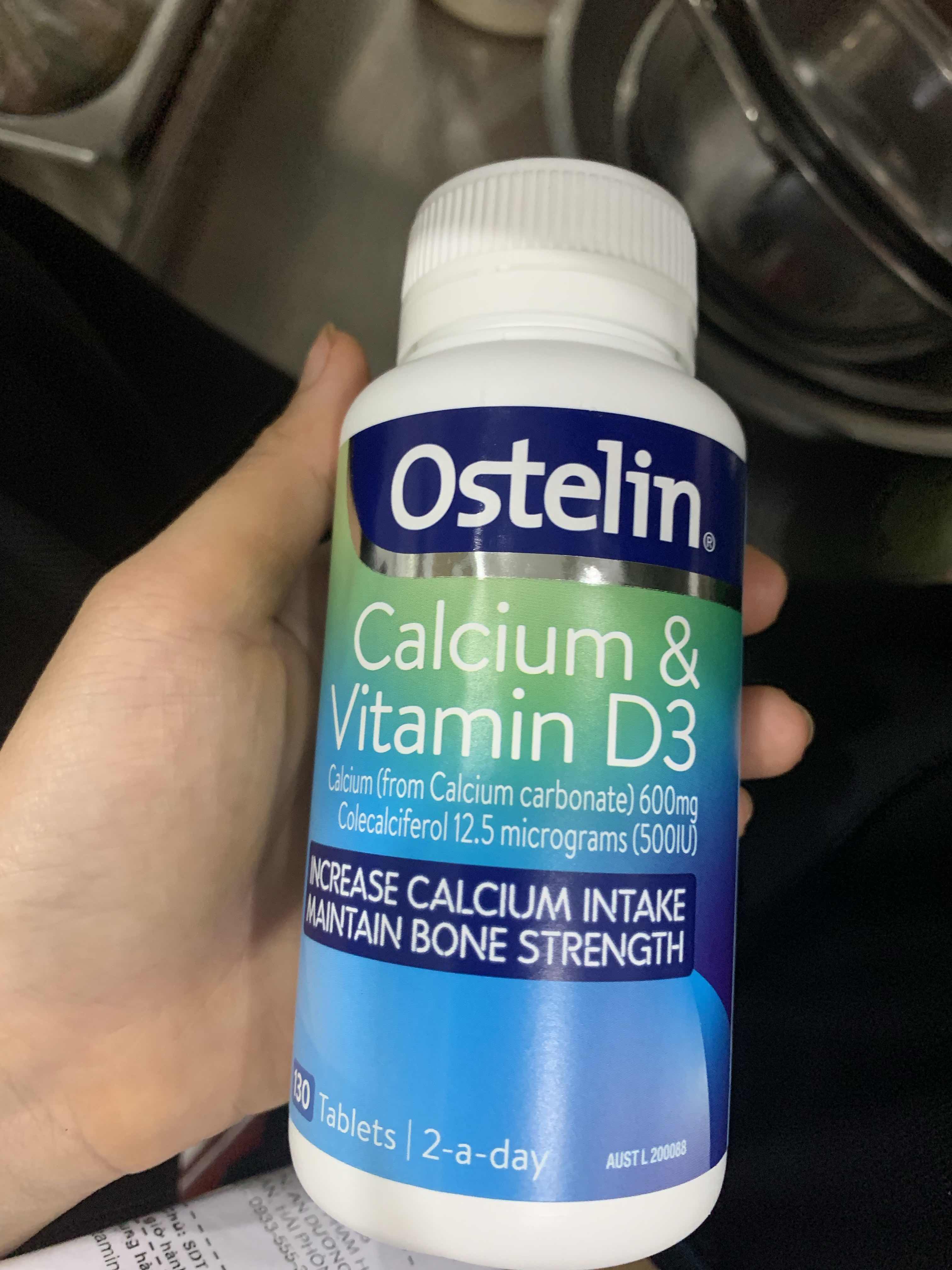Viên uống Canxi Ostelin Calcium & Vitamin D3 130 viên - Hỗ trợ xương chắc khỏe, phát triển chiều cao cho bà bầu và trẻ em australia