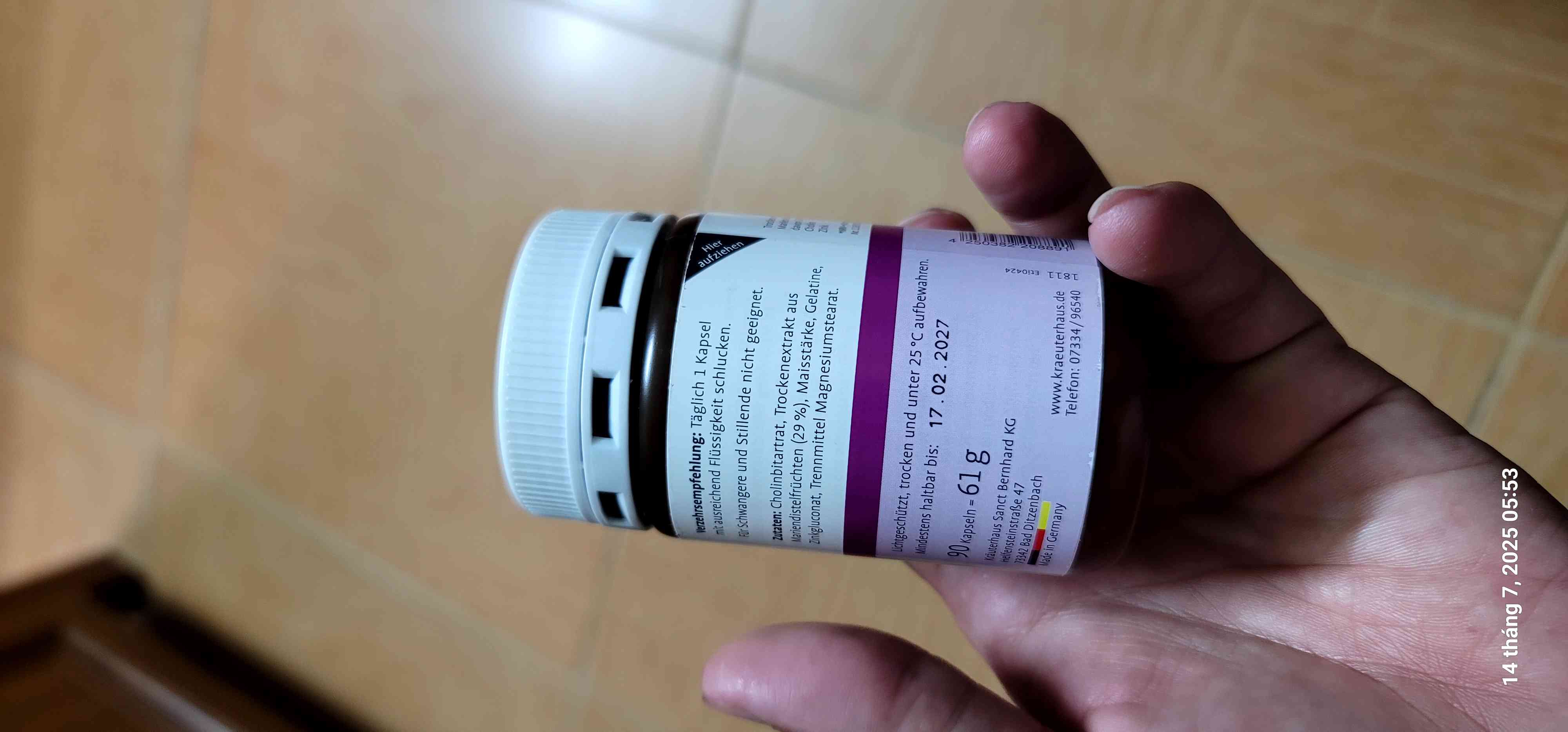 Viên uống hỗ trợ thải độc gan Sanct Bernhard Mariendistel - Tăng cường chức năng gan, hỗ trợ tiêu hóa, giúp cơ thể khỏe mạnh hơn.