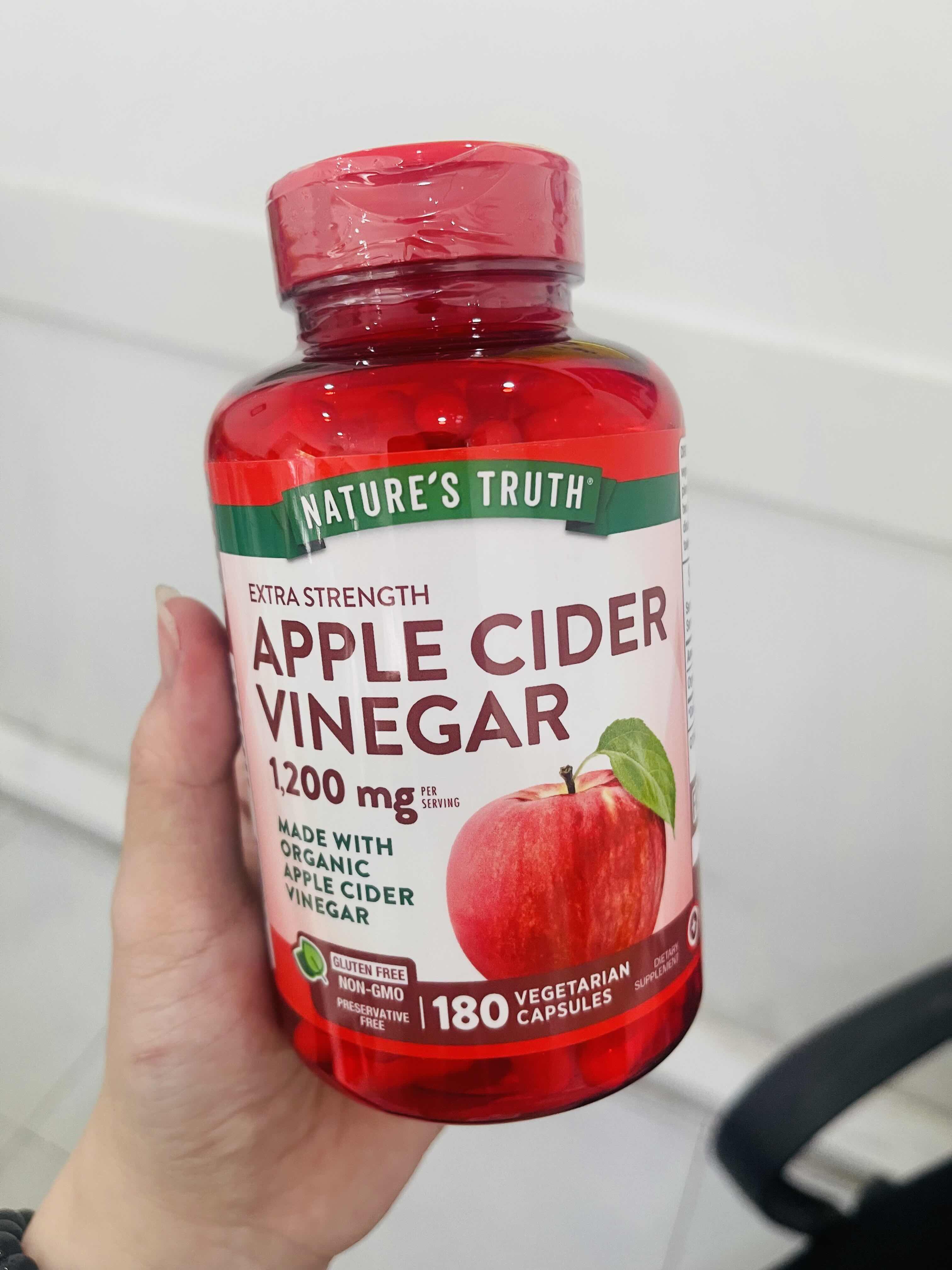 Viên Uống Giảm Cân Giấm Táo Nature's Truth 1200Mg - Hỗ Trợ Giảm Cân Hiệu Quả, Tăng Cường Tiêu Hóa và Năng Lượng 180 Viên