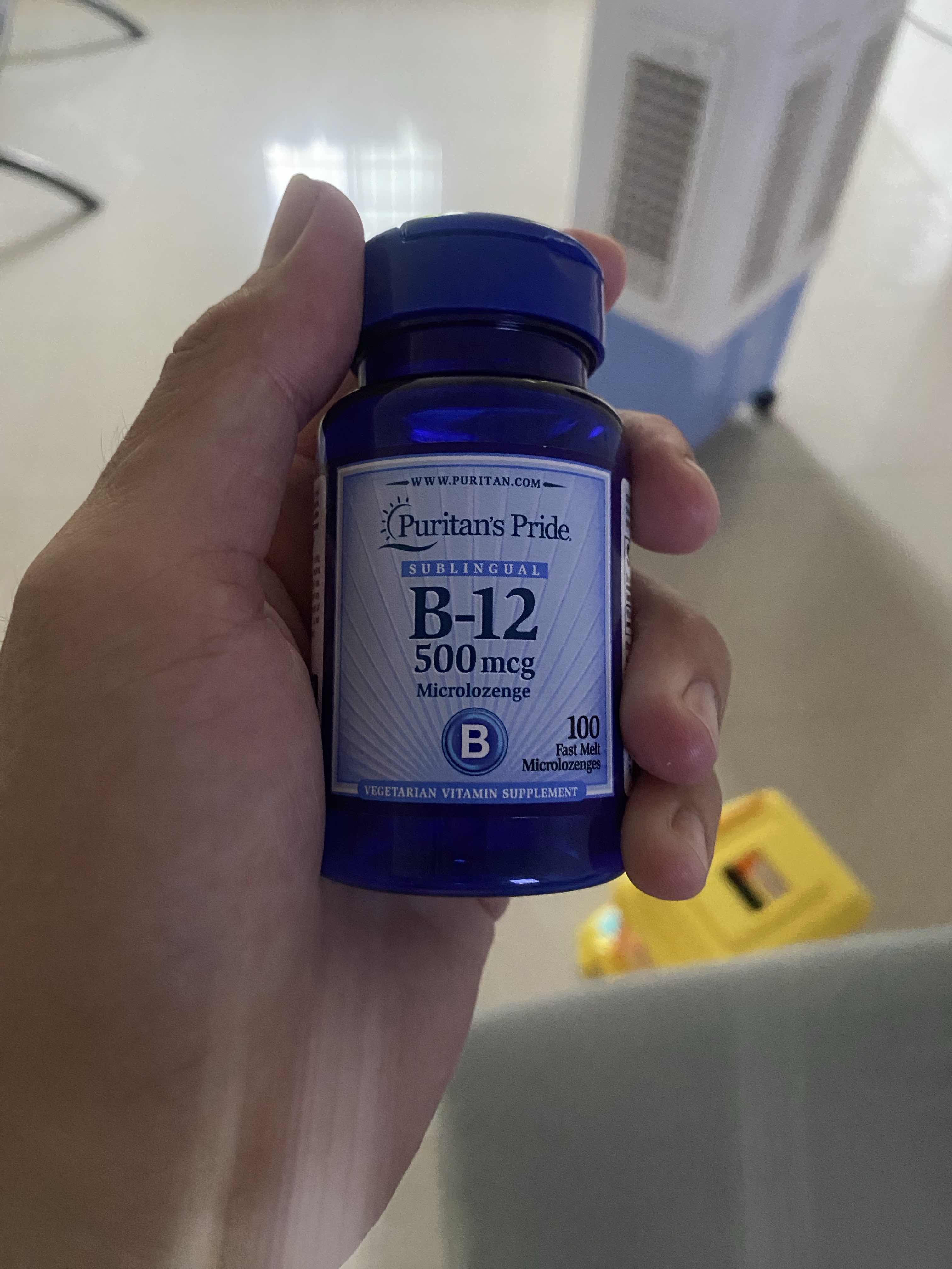 Viên Ngậm Bổ Sung Vitamin B12 Puritan's Pride 500mcg - Viên Ngậm Hỗ Trợ Năng Lượng, Tăng Cường Sức Khỏe, Hỗ Trợ Hệ Thần Kinh