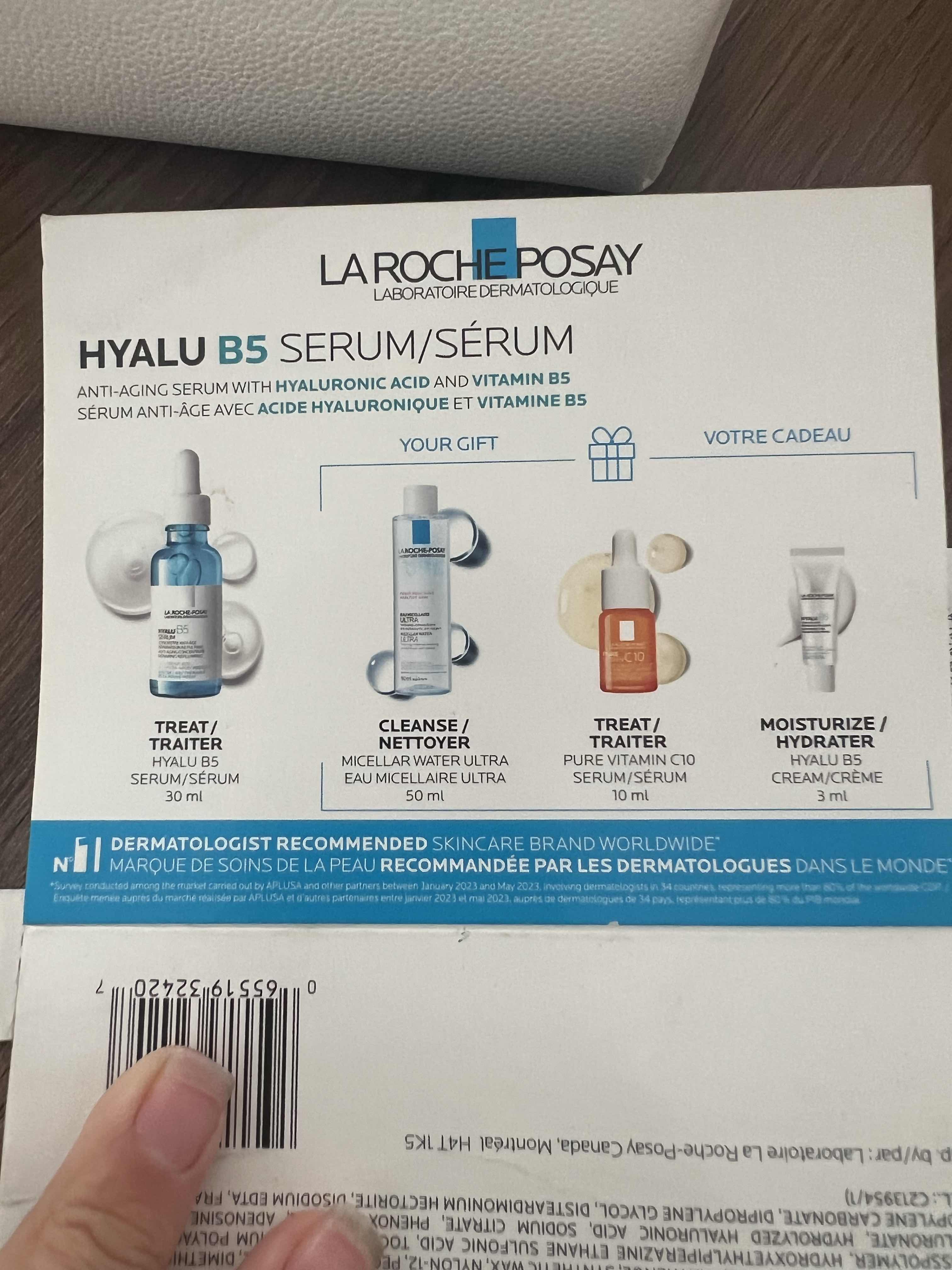 Set La Roche-Posay Hyalu B5 Serum 4 Món + Túi Xinh - Bộ Chăm Sóc Da Cấp Ẩm, Làm Mờ Nếp Nhăn, & Dưỡng Sáng Da