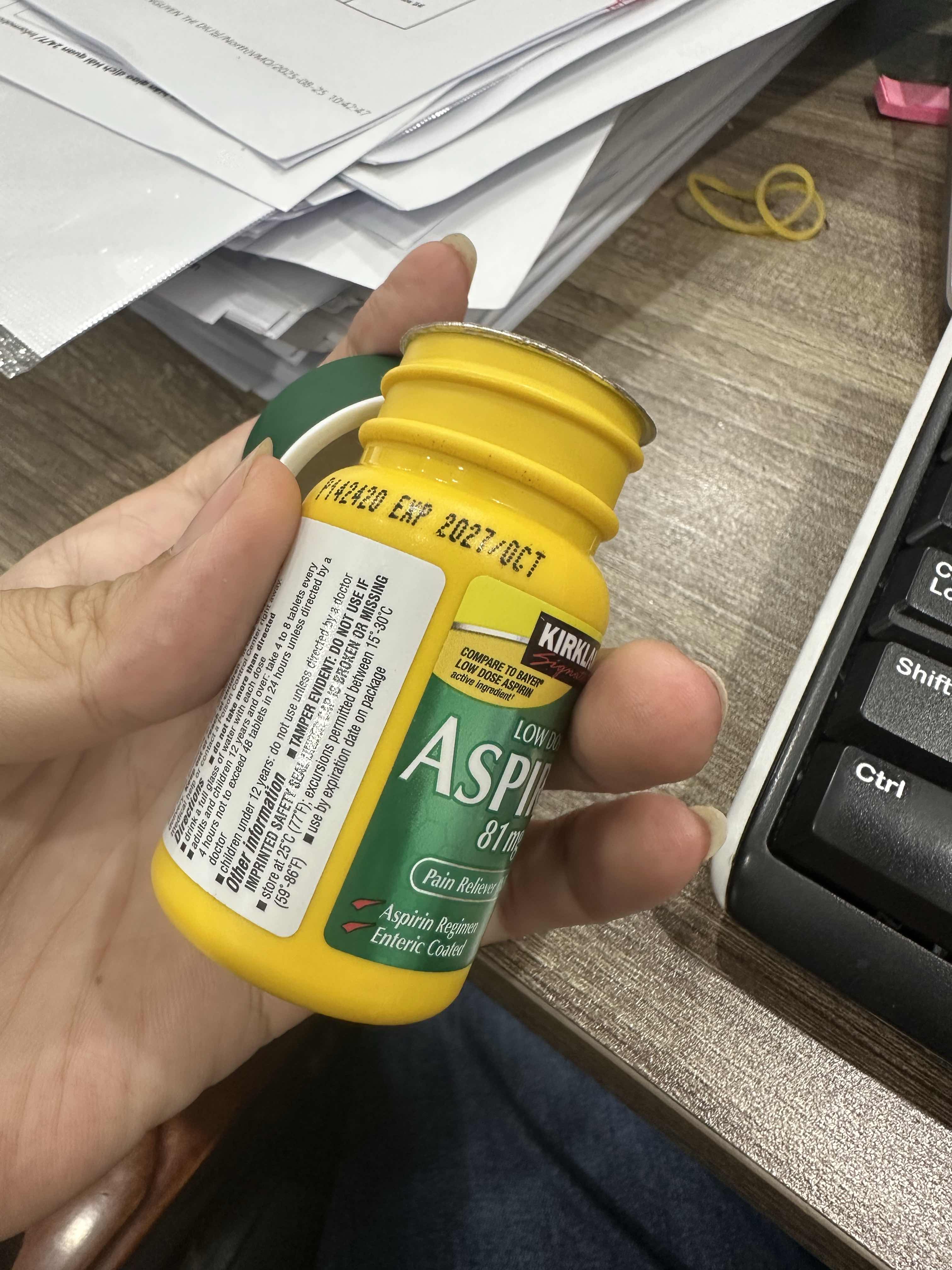 Viên uống Kirkland Low Dose Aspirin 81mg Hỗ Trợ Tim Mạch - 365 Viên Mỹ, Giảm Nguy Cơ Tai Biến, Duy Trì Sức Khỏe Tim Mạch