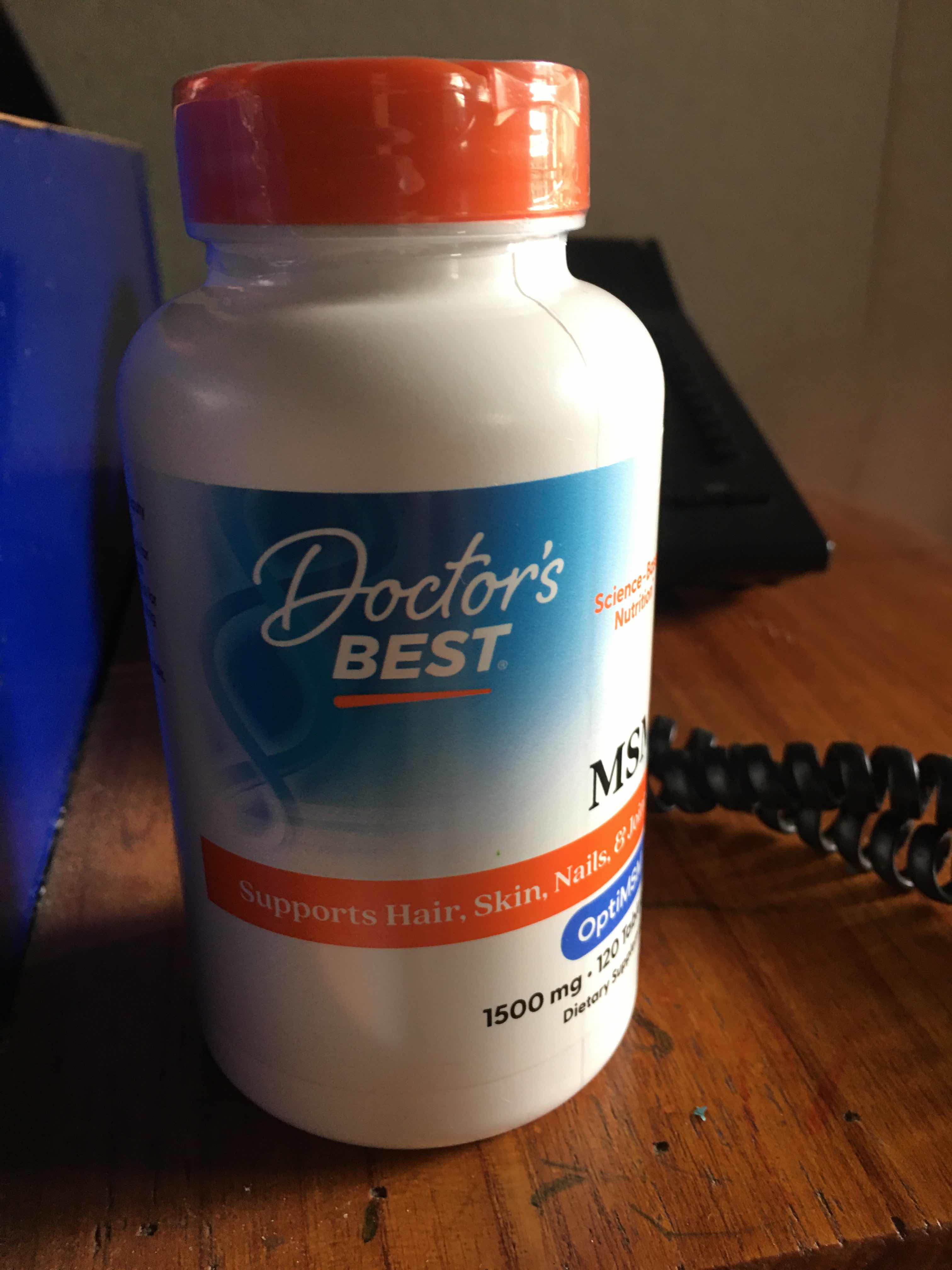 Viên uống MSM Doctor's Best - Hỗ trợ sức khỏe khớp, cải thiện tóc, da và móng - Sản phẩm thuần chay made in USA