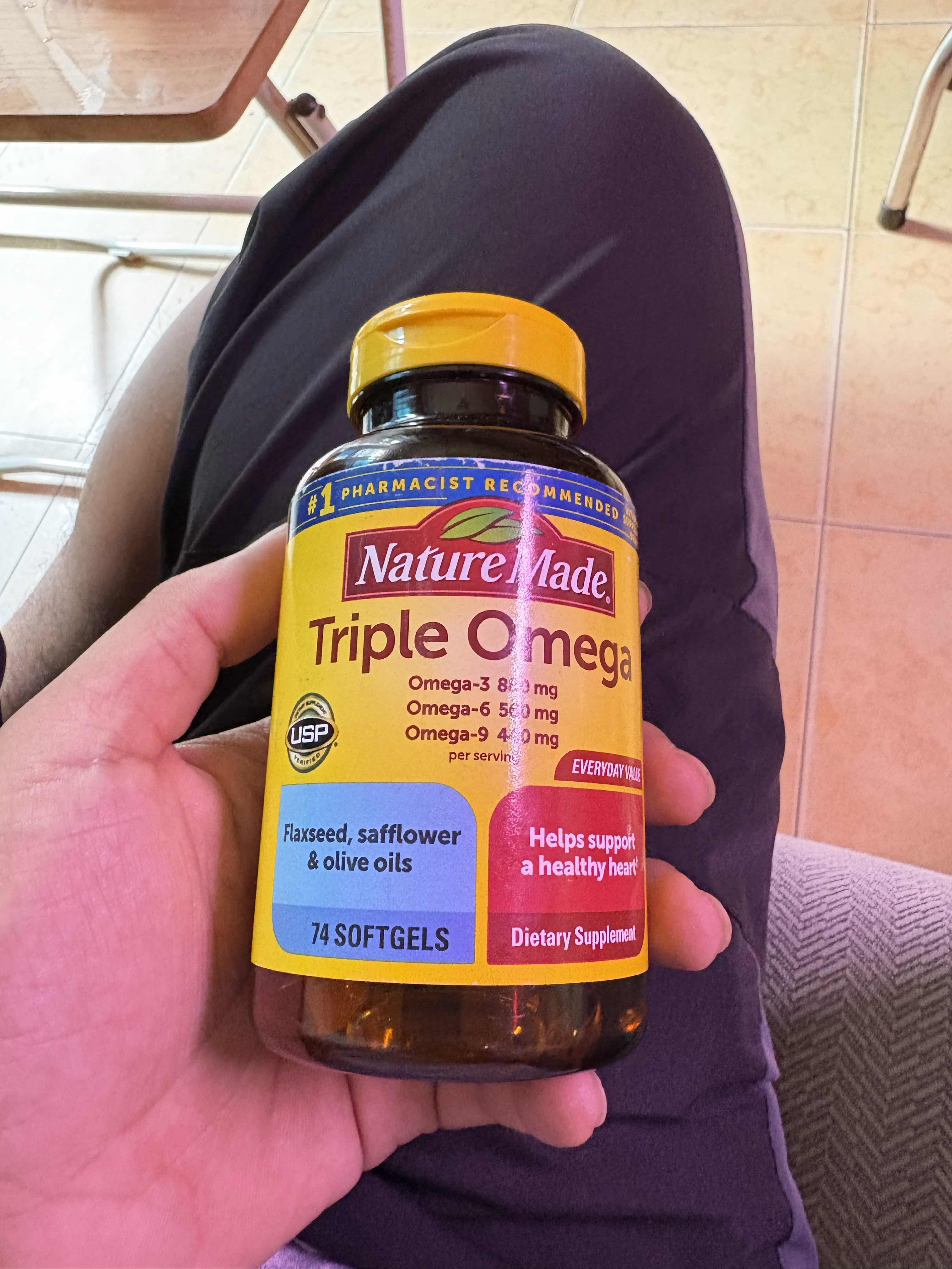 Viên uống triple Omega 3-6-9 Nature Made 74 viên Mỹ