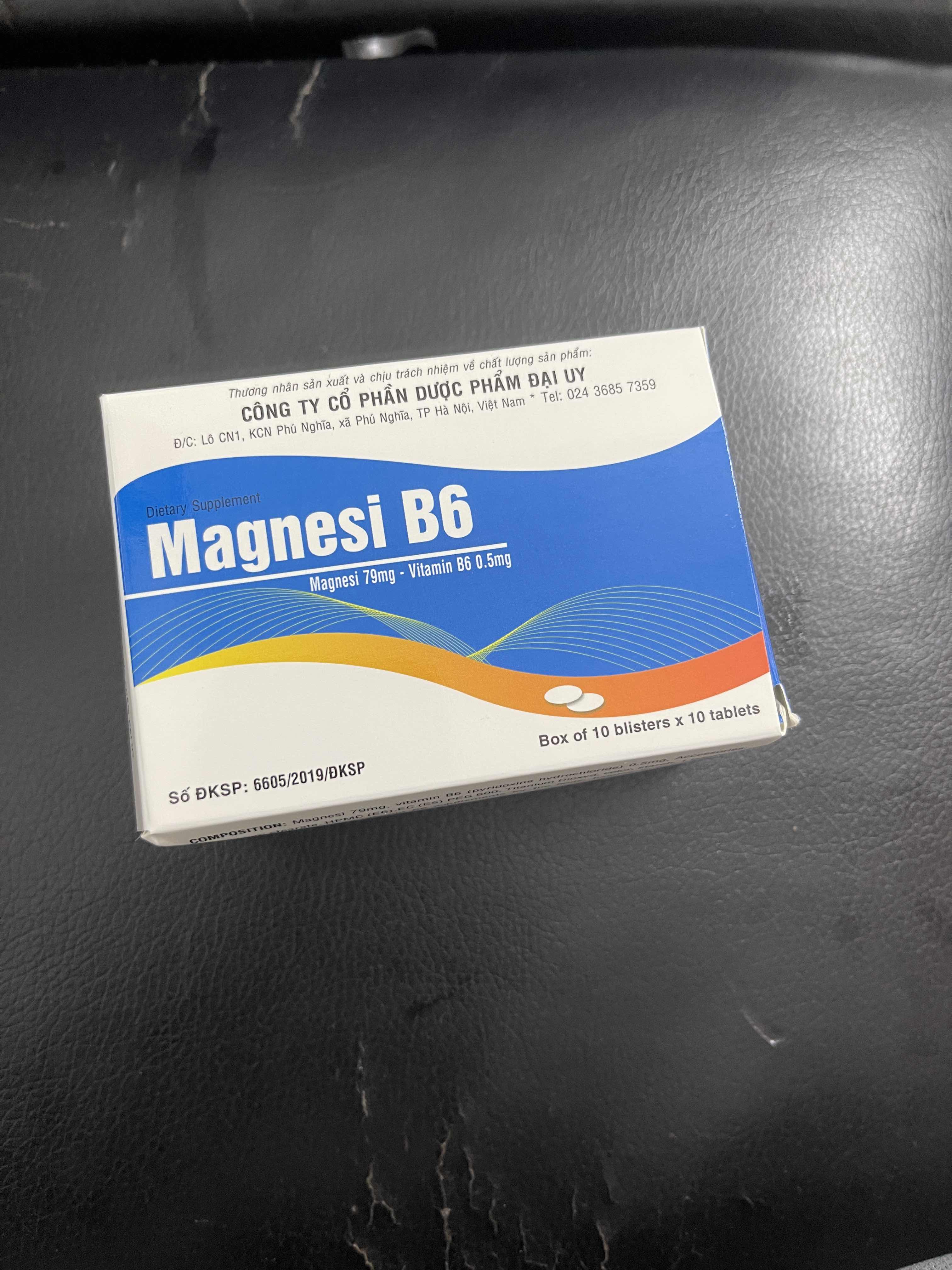 Viên Uống Magie B6 / Magnesi B6 Đại Uy Bổ Sung Magie Cho Cơ Thể - Hộp 100 Viên