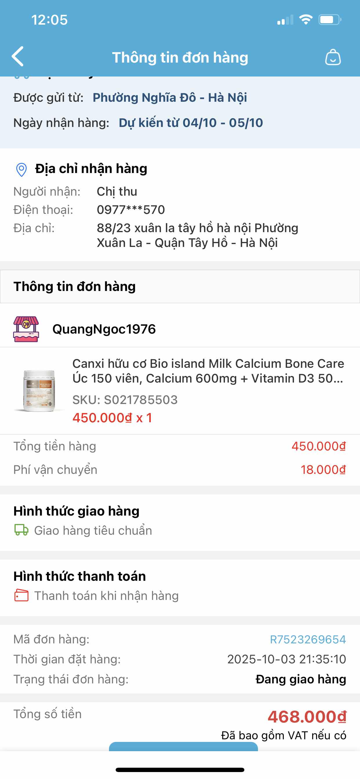 Canxi hữu cơ Bio island Milk Calcium Bone Care Úc 150 viên