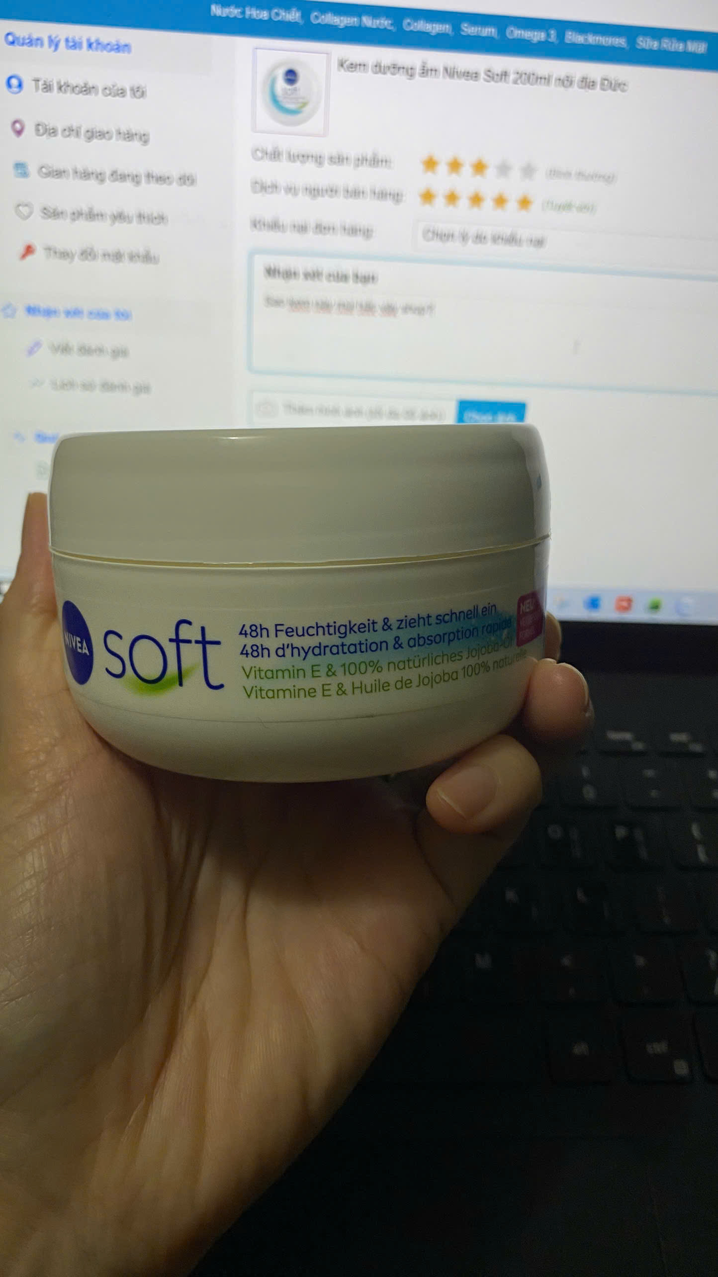 Kem Dưỡng Ẩm Nivea Soft 200ml Chính Hãng - Dưỡng Ẩm Da Mặt & Toàn Thân, Thấm Nhanh, Phù Hợp Mọi Loại Da