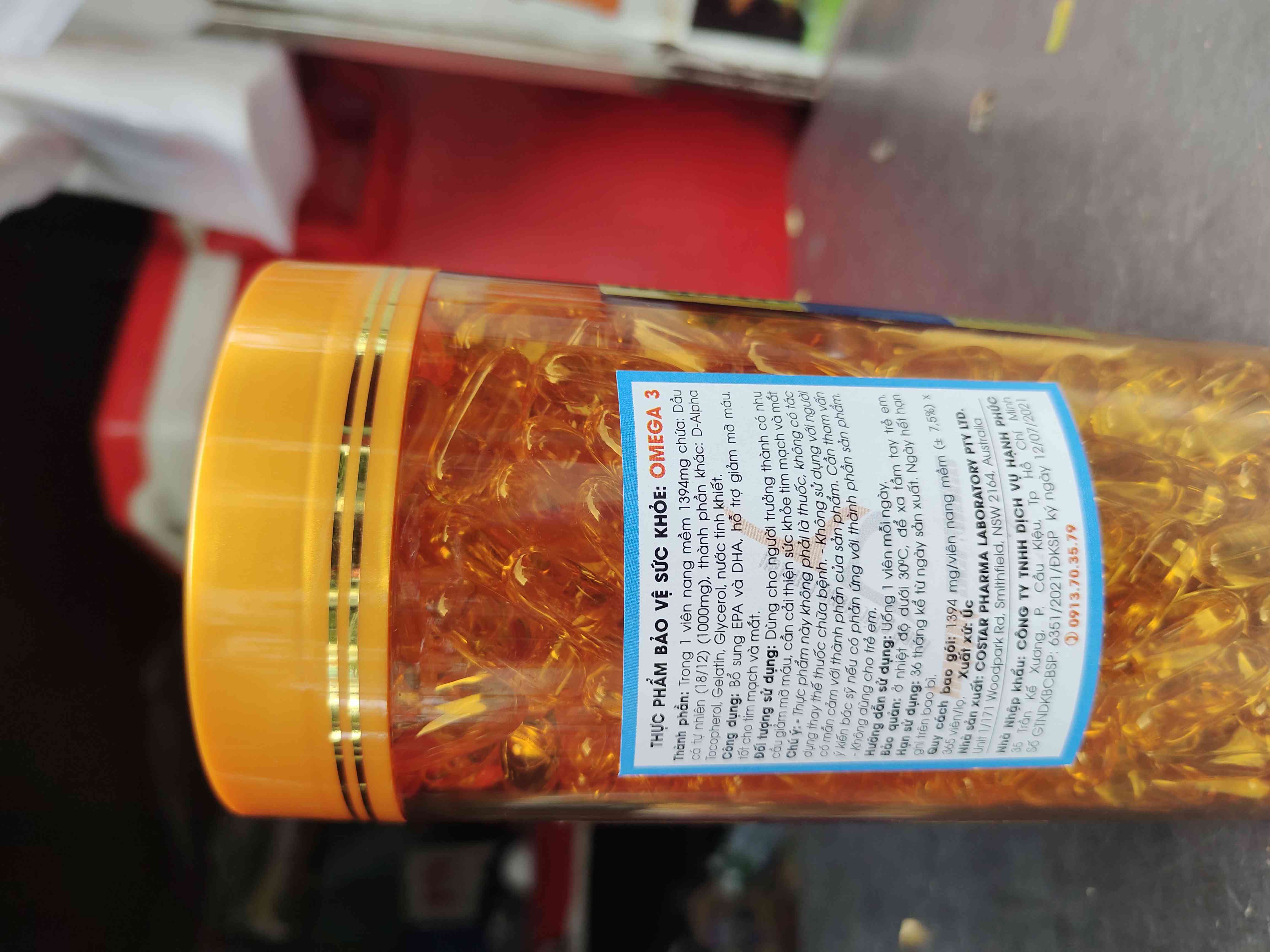 (Hàng nhập khẩu) Dầu cá Omega 3 Costar Úc 1000mg của Úc