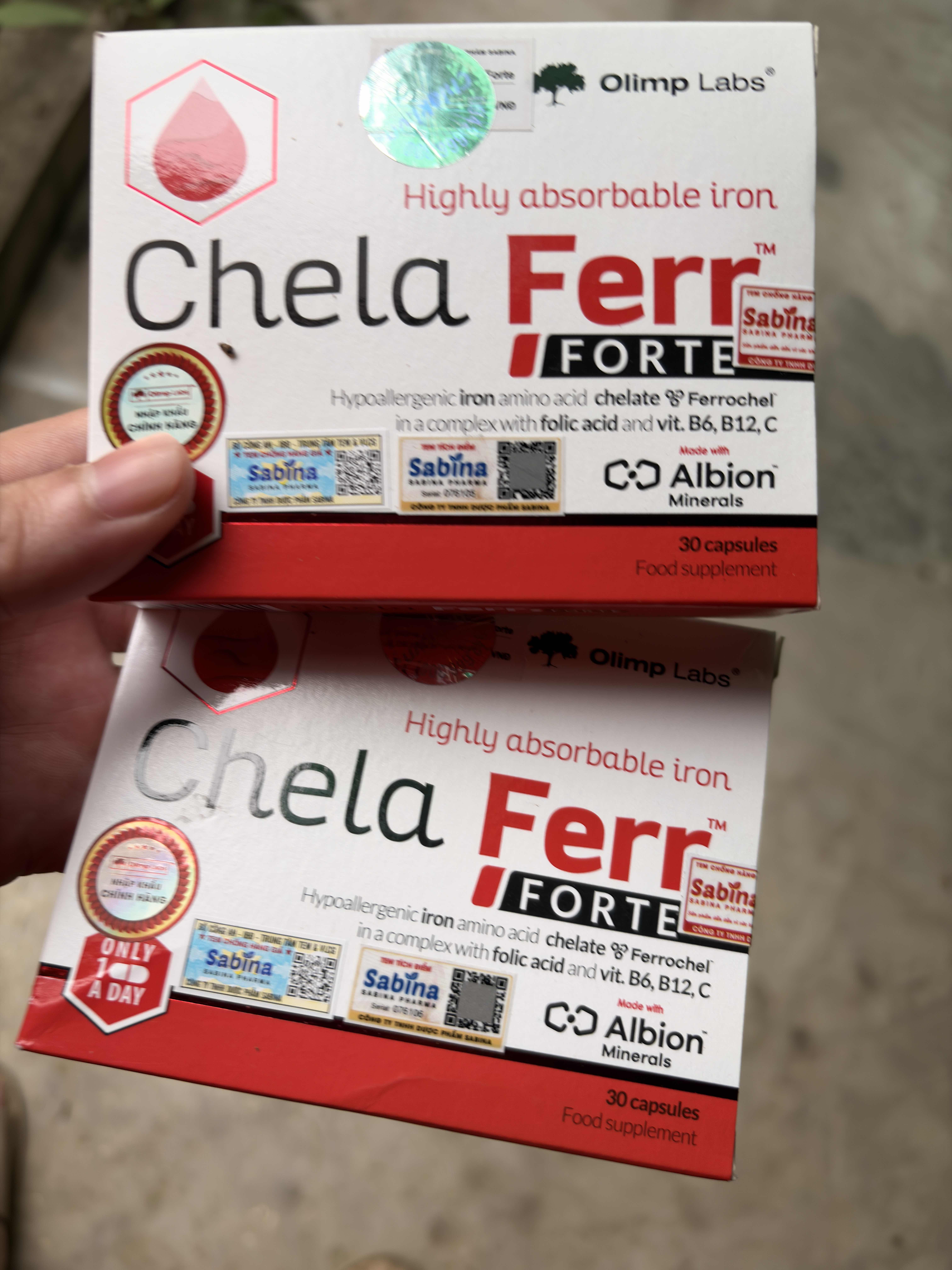 Viên Sắt Chela-Ferr Forte cho Bà Bầu - Hỗ Trợ Bổ Sung Sắt Hữu Cơ (30 Viên) Tăng Cường Sức Khỏe Phụ Nữ Mang Thai và Sau Sinh