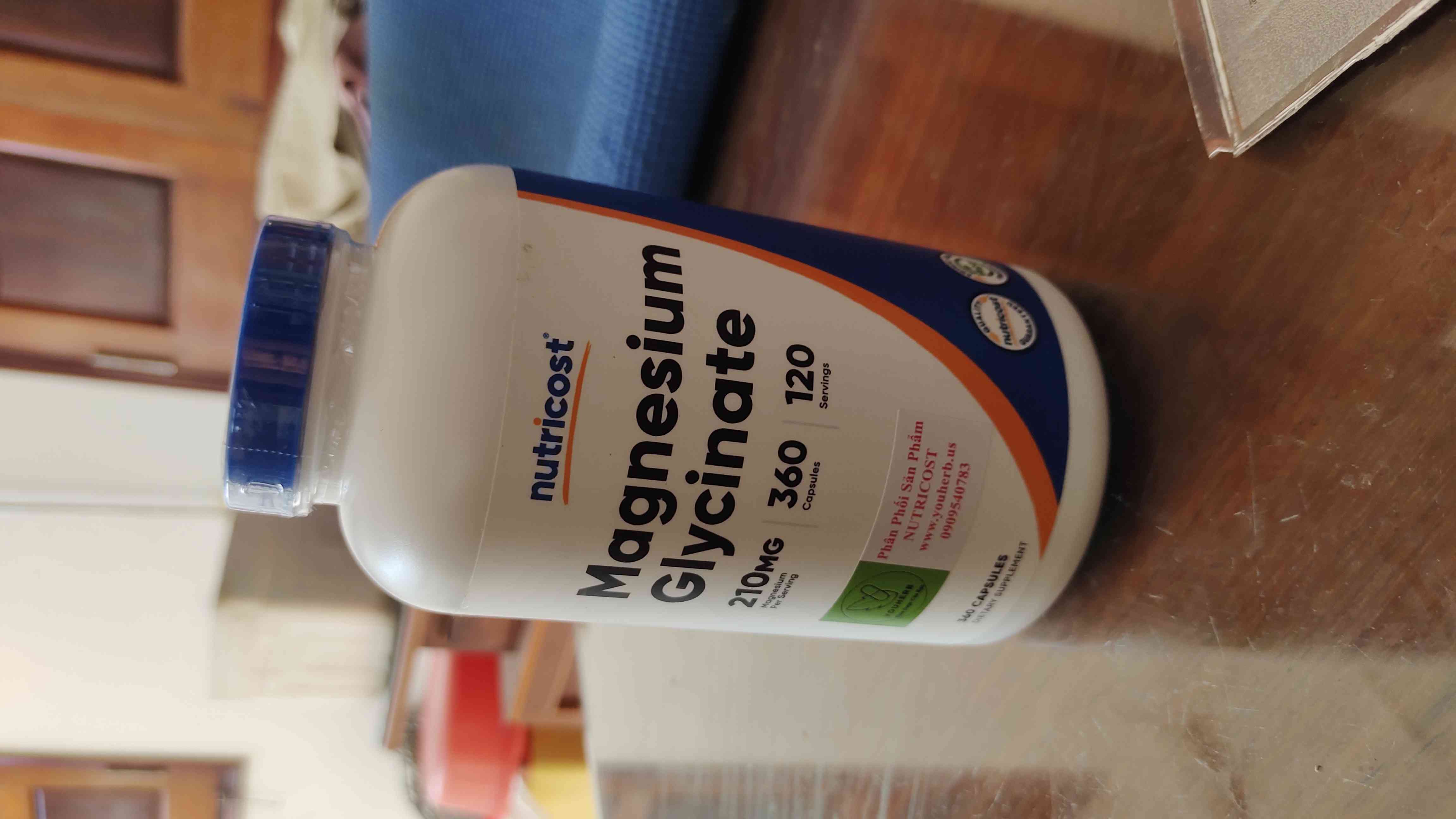 MAGNESIUM GLYCINATE-NUTRICOST 210MG-360V-HỔ TRỢ XƯƠNG,CƠ BẮP,THẦN KINH