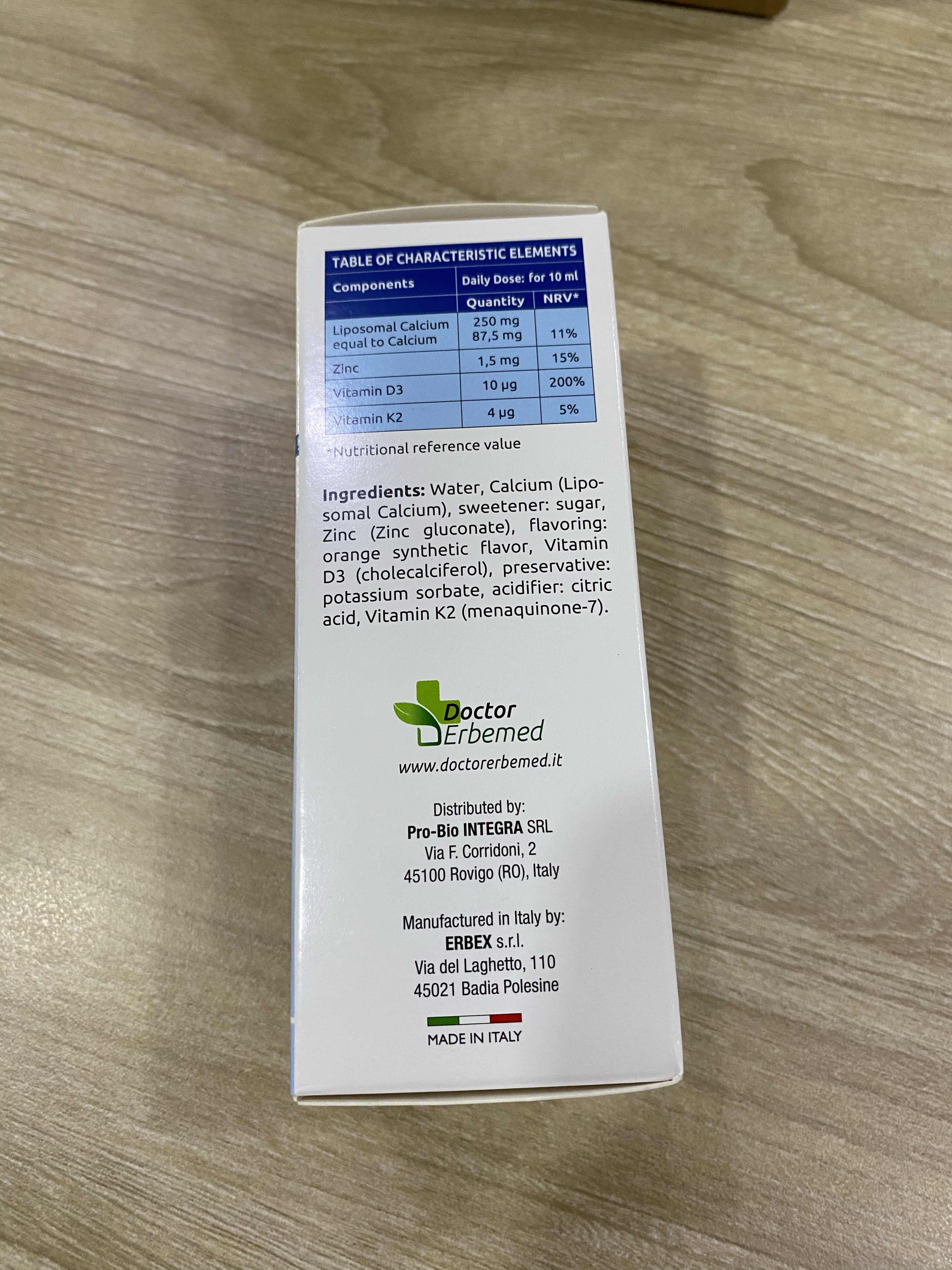 Siro Canxi Liposome Calcio-Lipo Med MK7 - Tăng Chiều Cao Cho Bé Từ 1 Tuổi, Hỗ Trợ Phát Triển Xương Chắc Khỏe, Vị Cam Ngọt Dịu