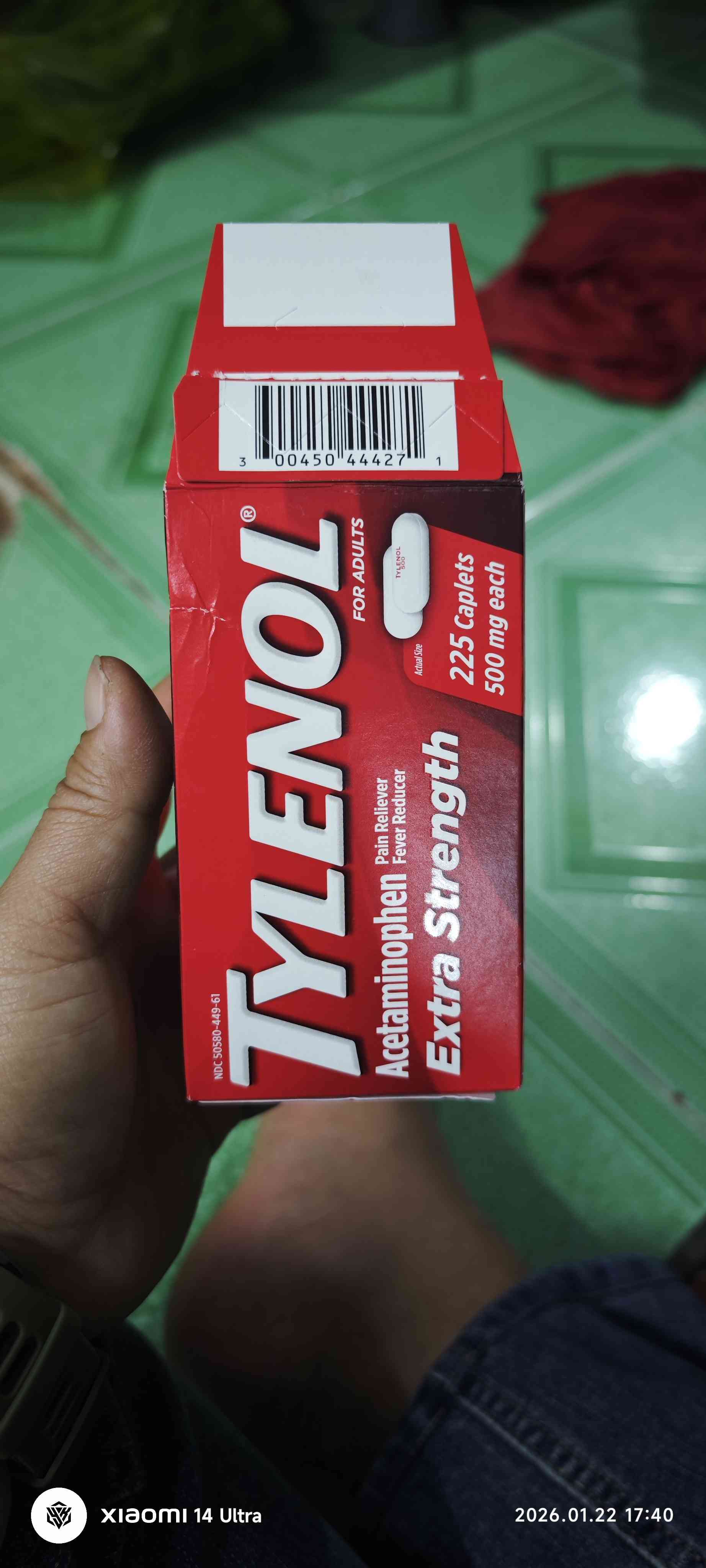 Viên uống giảm đau Tylenol Extra Strength 500mg - Giảm đau nhanh, hạ sốt hiệu quả từ Mỹ - Thực phẩm chức năng uy tín