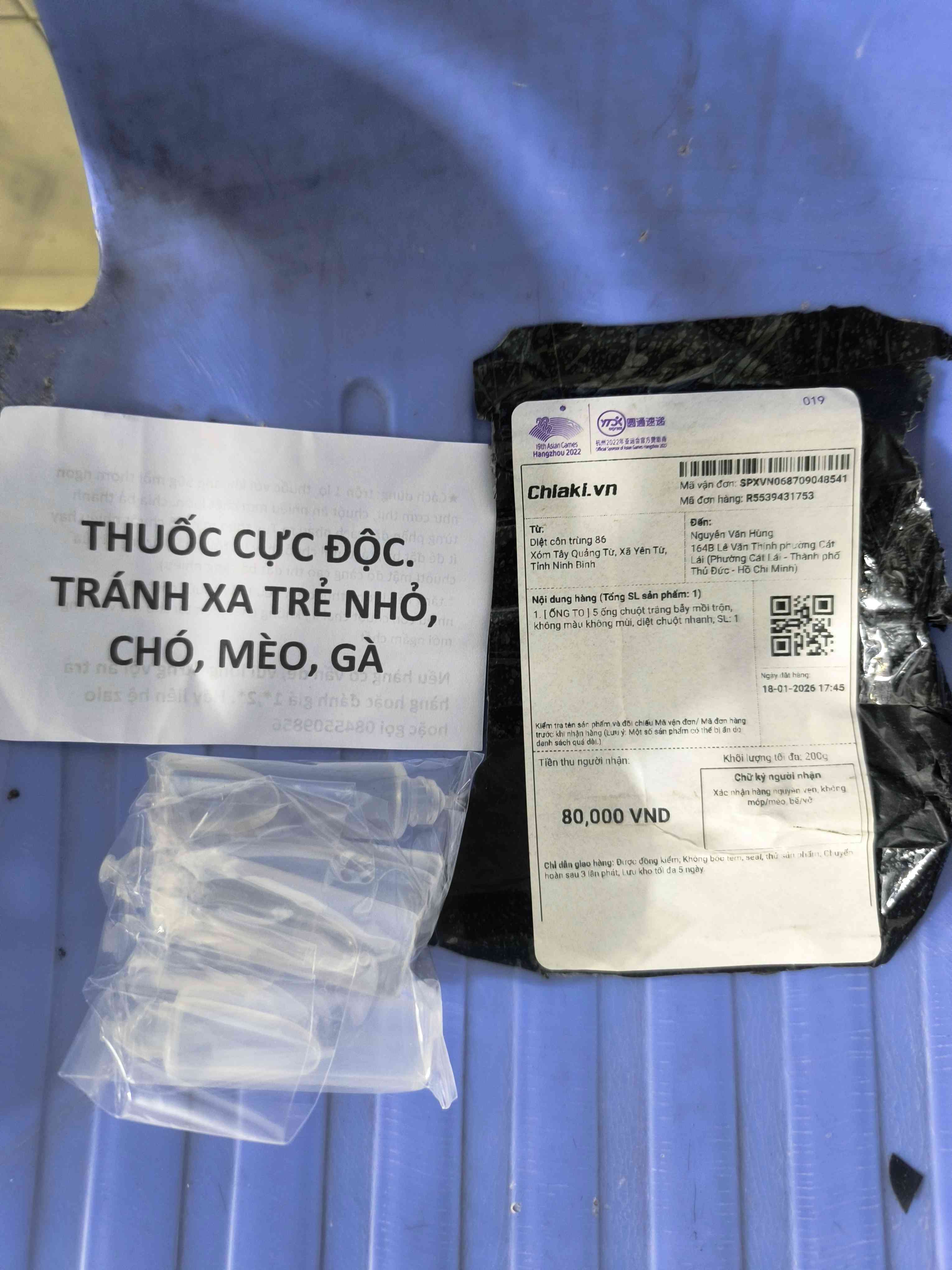 [ Ống To ] 5 Ống Chuột Trắng - Diệt Chuột Không Màu Không Mùi, Hiệu Quả Cao Dễ Dàng Sử Dụng ( kèm 1 gói bột rắc kiến )
