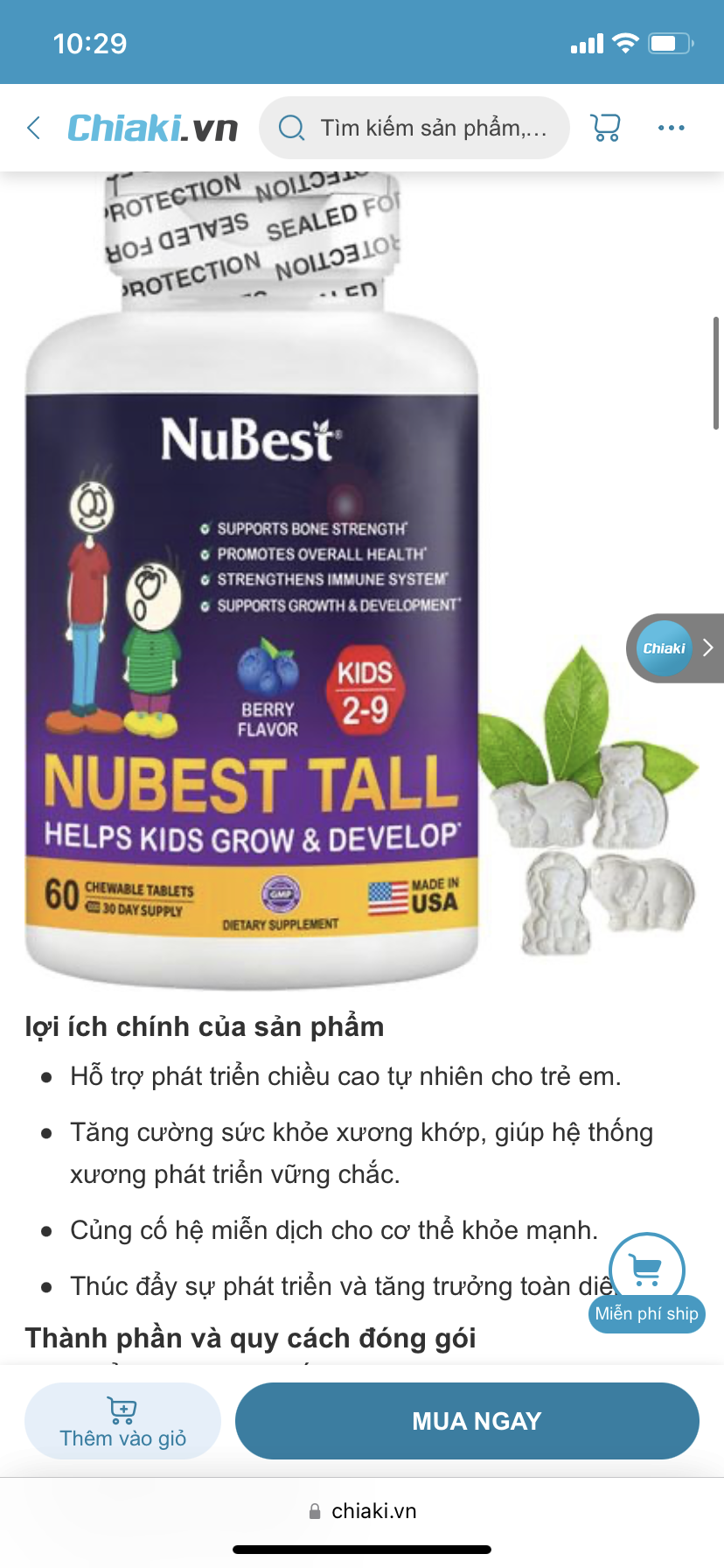Viên Uống Hỗ Trợ Tăng Chiều Cao Nubest Tall Newlook - Giúp Trẻ 5–9 Tuổi Phát Triển Chiều Cao Tự Nhiên, Bổ Sung Dinh Dưỡng Toàn Diện