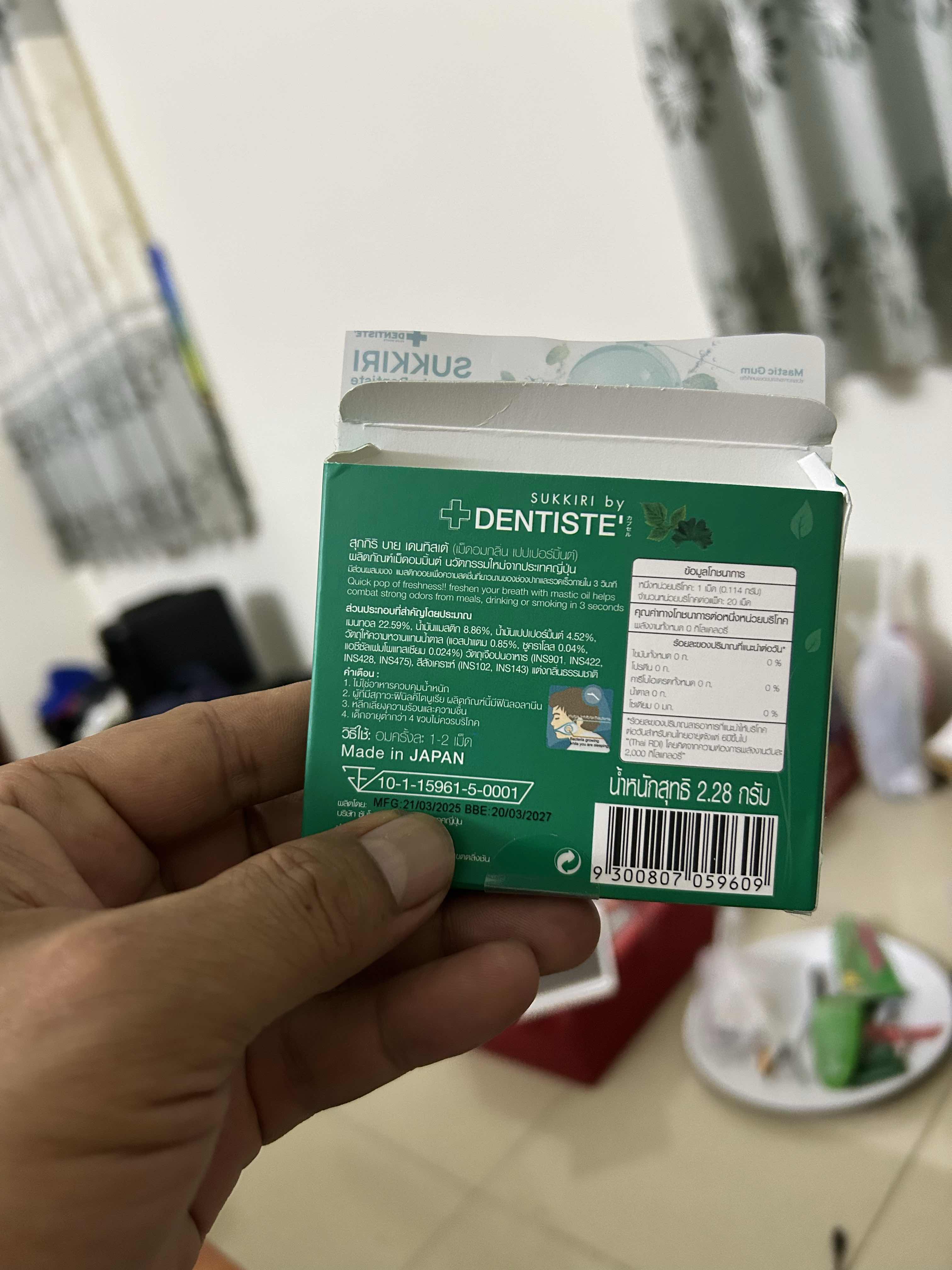 Kẹo Dentiste Mastic Mint (Love Mint) - Hỗ Trợ Tăng Cường Sinh Lực - Hộp 20 Viên Chính Hãng Từ Mỹ