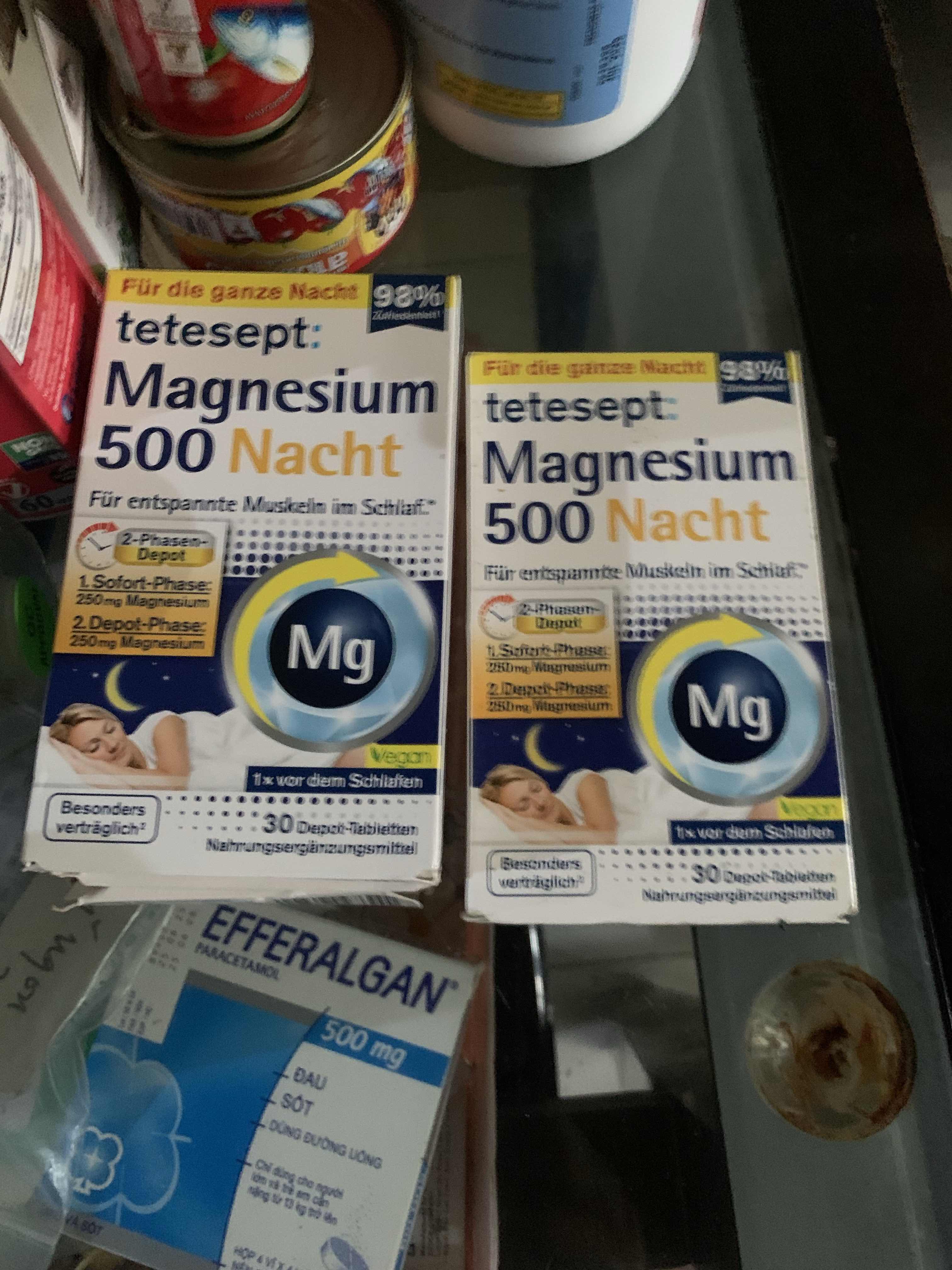 Viên uống Magie 500 ban đêm - Giúp ngủ ngon, thư giãn, ngăn chuột rút và căng cơ - Hộp 30 viên xuất xứ Đức