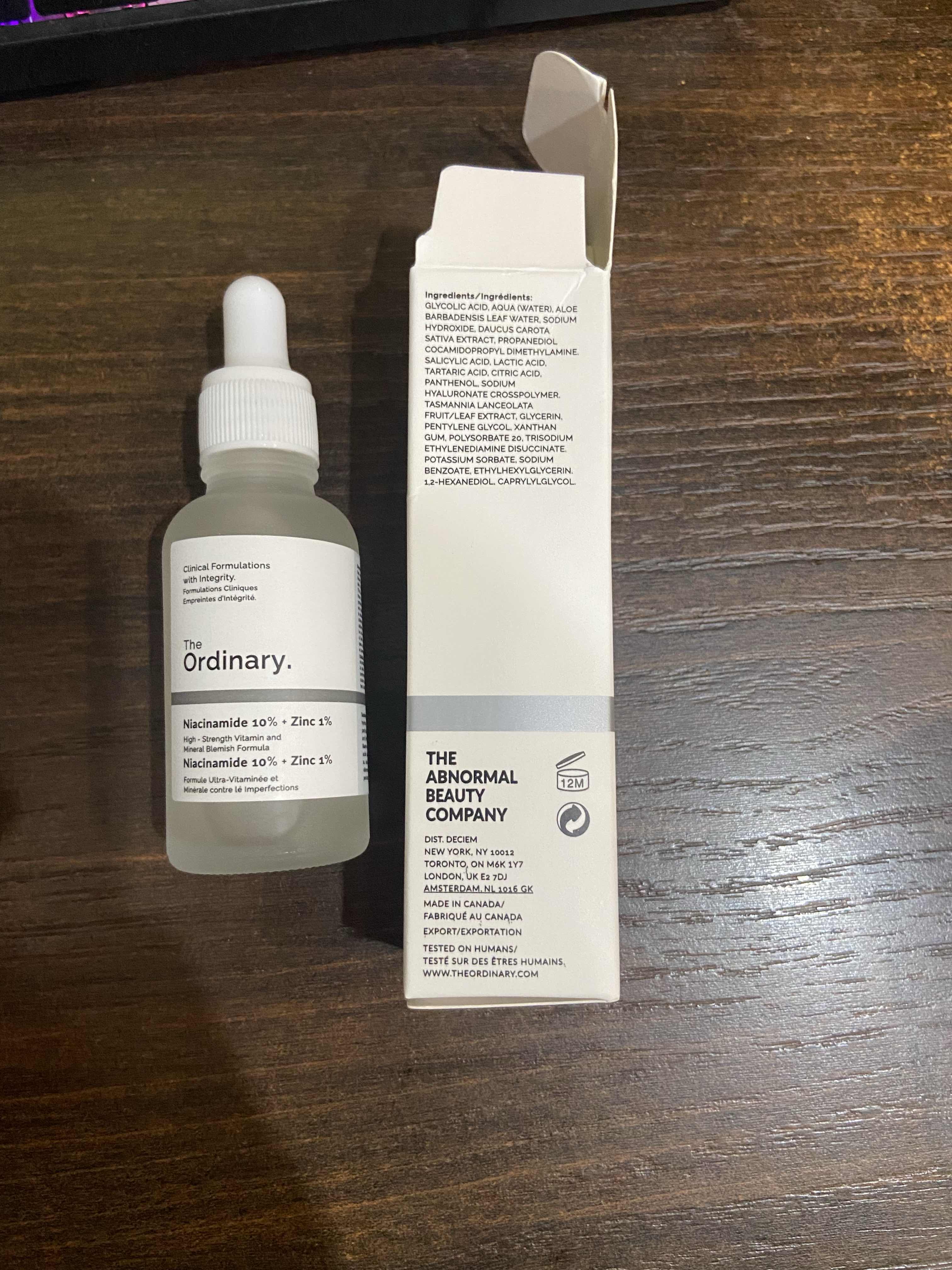 Serum The Ordinary Niacinamide 10% + Zinc 1% 30ml - Giảm Mụn, Kiểm Soát Dầu, Chống Viêm cho Da Sáng Khỏe Chính Hãng