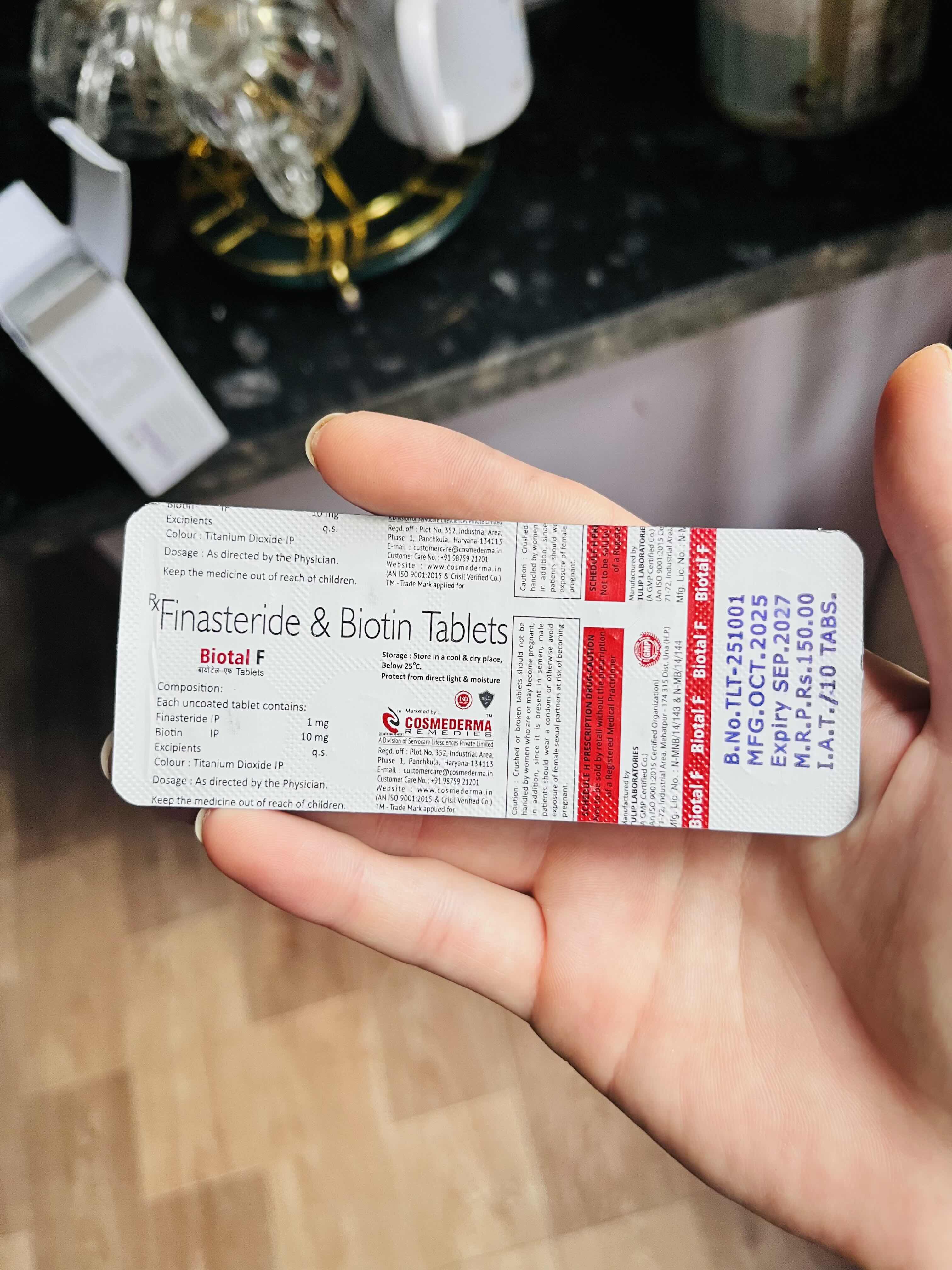 Viên Uống Biotal F Finas 1mg & Biotin 10mg - Hỗ Trợ Ngăn Rụng Tóc Nam, Giúp Tăng Cường Tóc Khỏe Mạnh