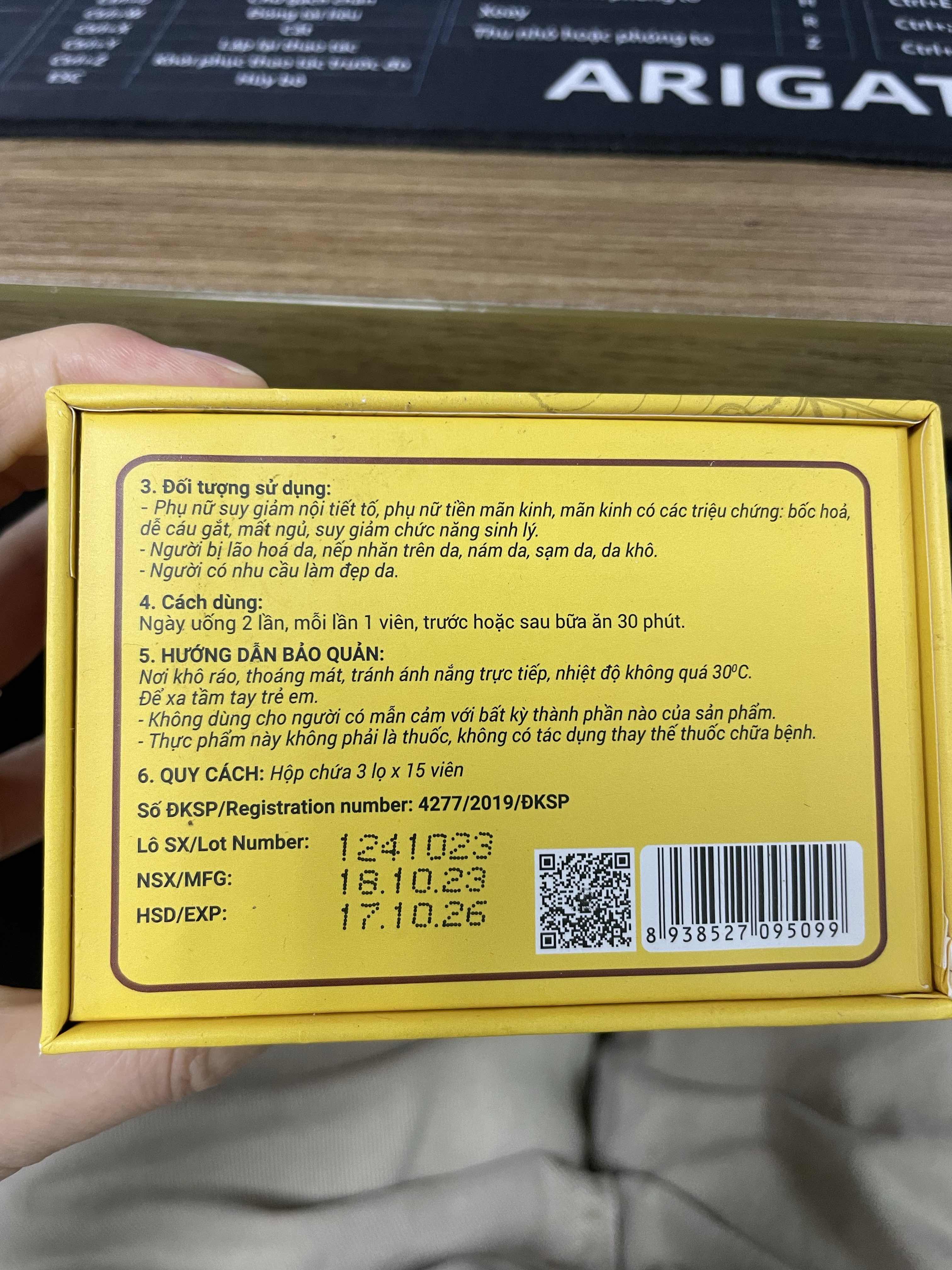 Viên Uống Sâm Tố Nữ Puecolazen Bổ Sung Nội Tiết Tố Đẹp Da - Hỗ Trợ Cân Bằng, Giảm Nếp Nhăn, Hộp 45 Viên