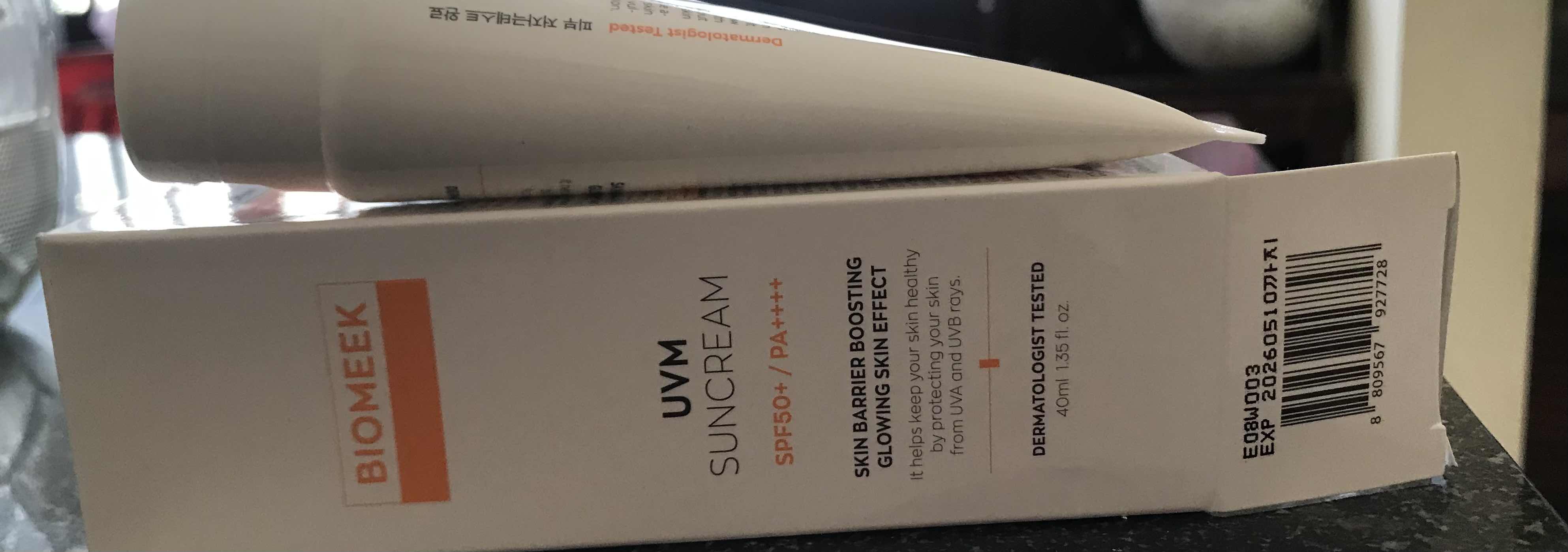 Kem chống nắng Biomeek UVM Suncream cho da nhạy cảm, SPF 50+ PA++++ 40ml