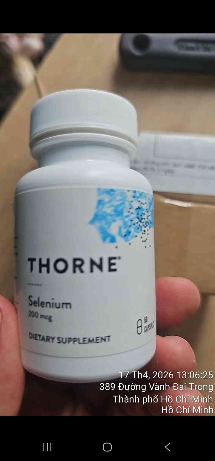Viên Uống Đồng Copper Bisglycinate Thorne Hỗ Trợ Chức Năng Thần Kinh, Tăng Cường Miễn Dịch và Sức Khỏe - Hộp 60 Viên