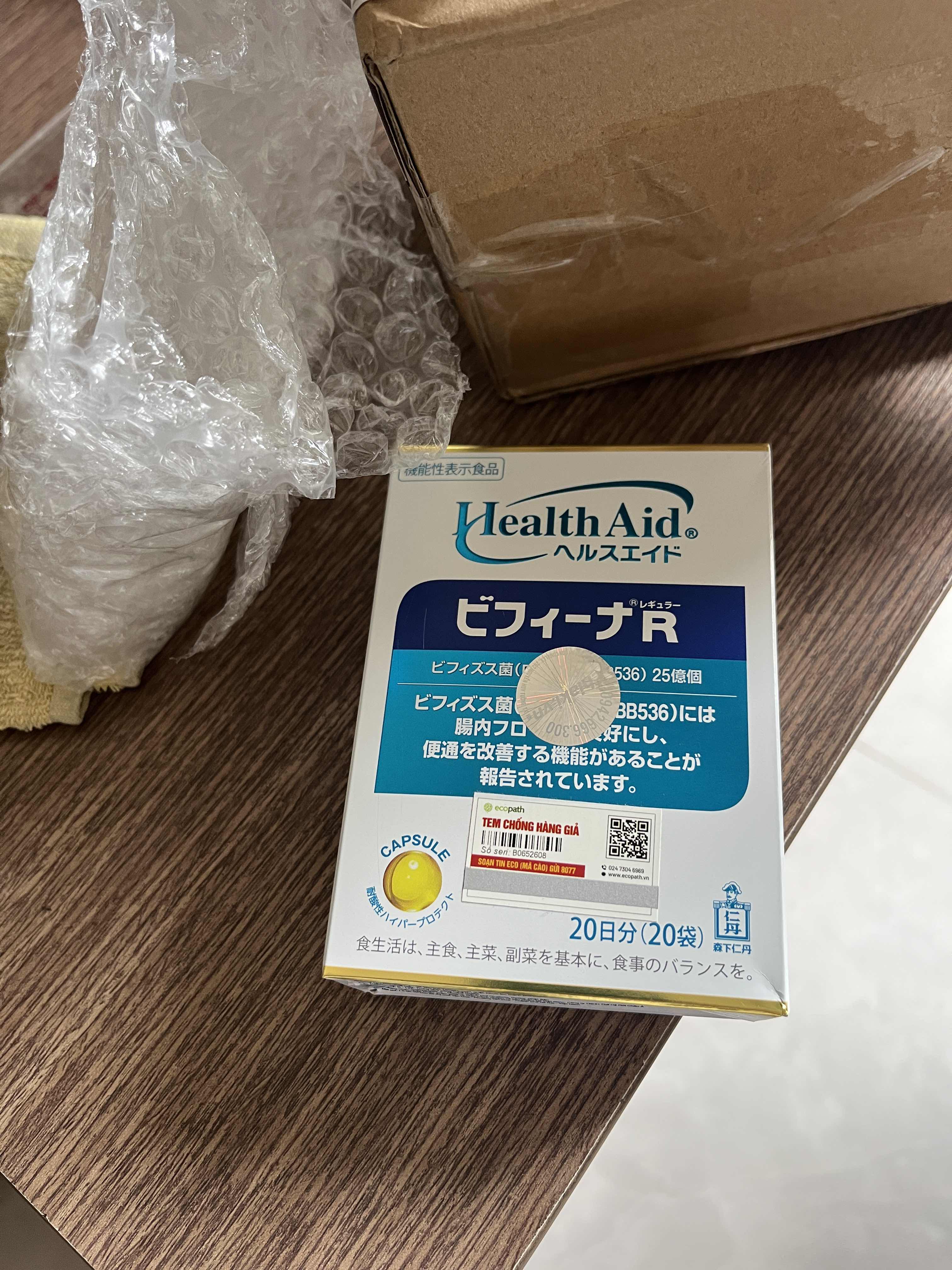 Men Vi Sinh Bifina R Health Aid Nhật Bản - Bổ Sung Lợi Khuẩn Bifido & Lactobacillus, Hỗ Trợ Tiêu Hóa - Hộp 20 Gói/60 Gói