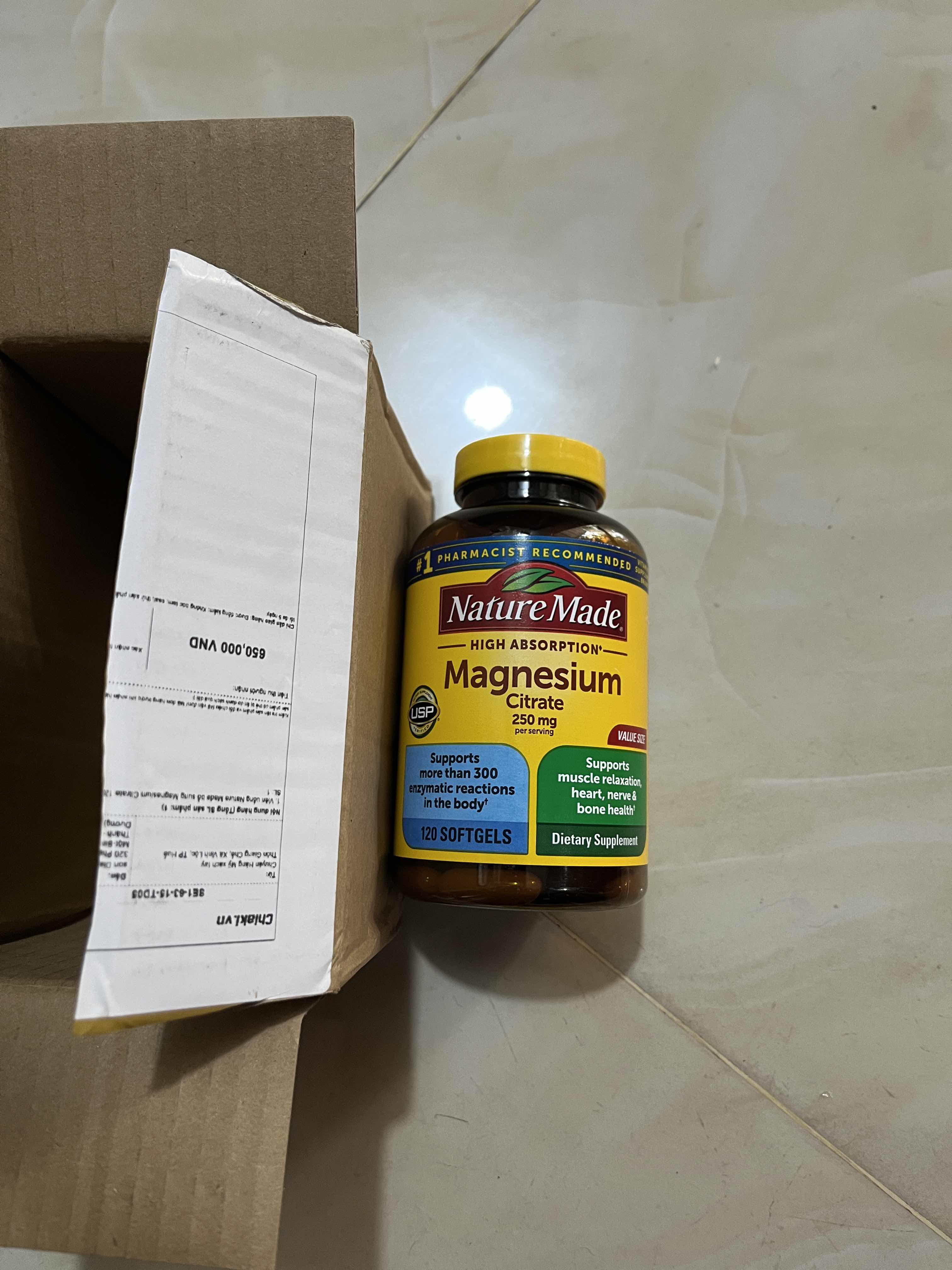 Viên uống Nature Made bổ sung Magnesium Citrate  120v-140v