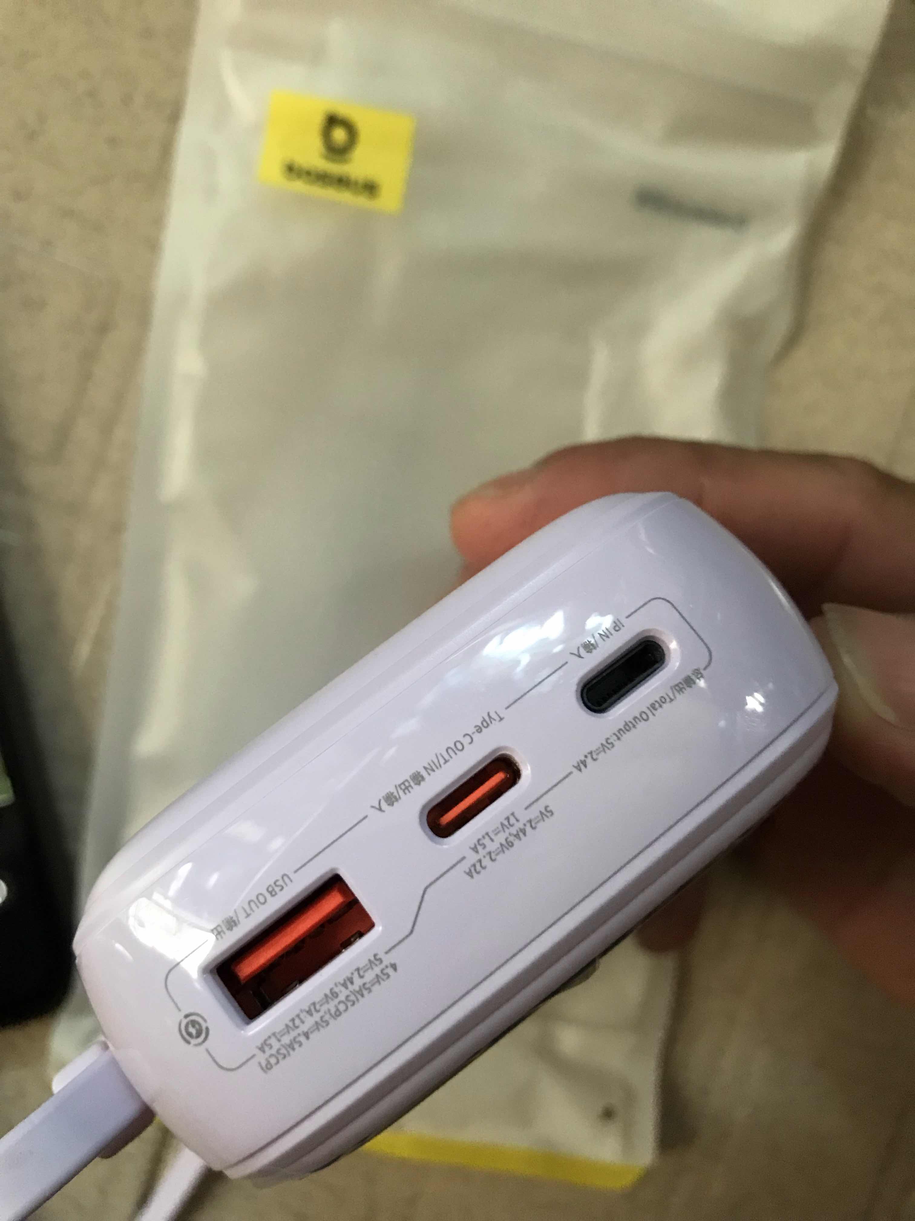 Pin Dự Phòng Baseus Airpow 20.000mAh - Sạc Nhanh 20W, Dây Cáp Lightning, Thiết Kế Nhỏ Gọn, Màu Tím Pastel Thời Trang