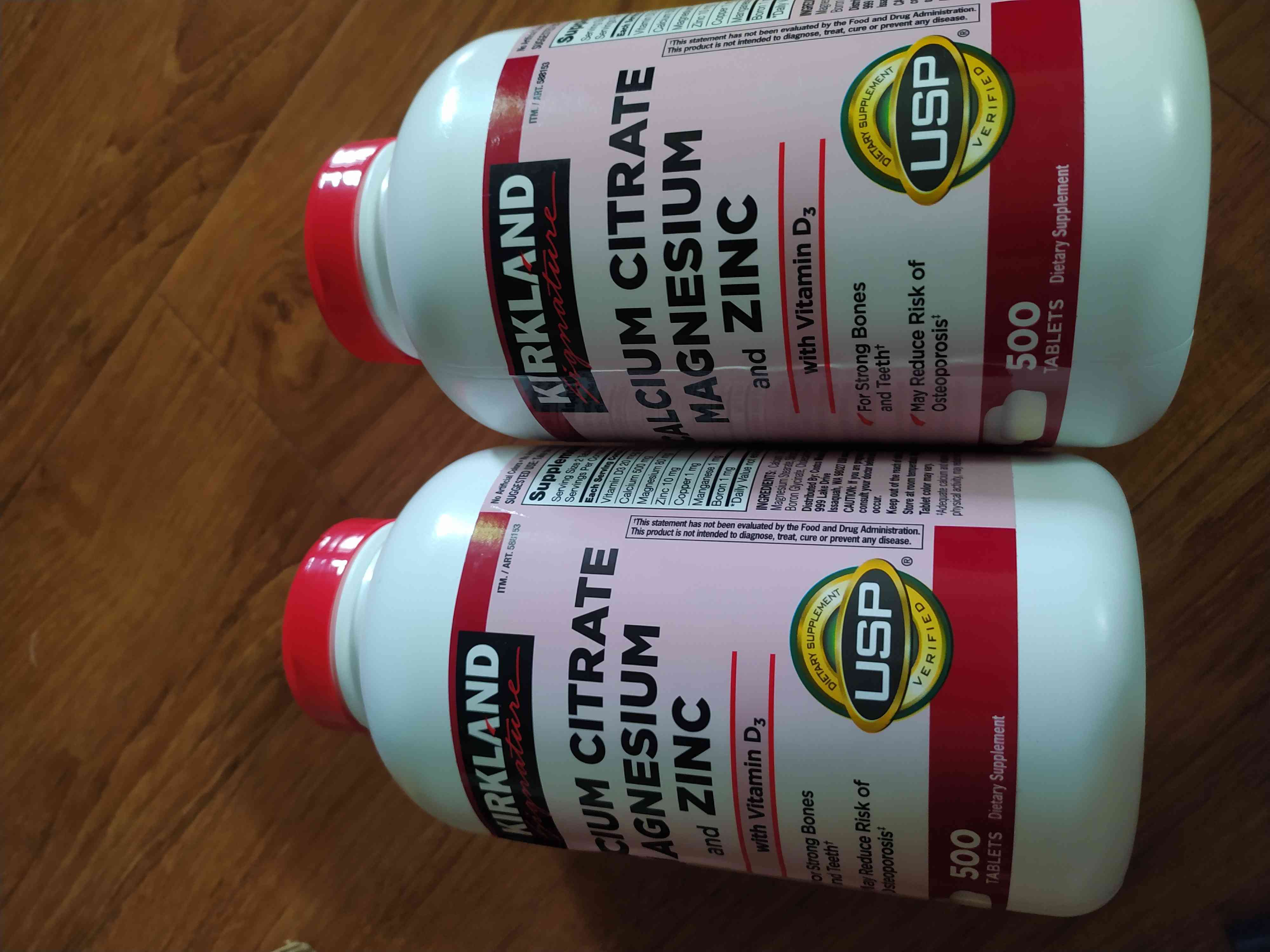 Viên uống Canxi Citrate + Magie + Zinc Kẽm Kirkland 500 Viên - Bổ Sung Dinh Dưỡng Cho Sức Khỏe Xương Khớp Chắc Khỏe