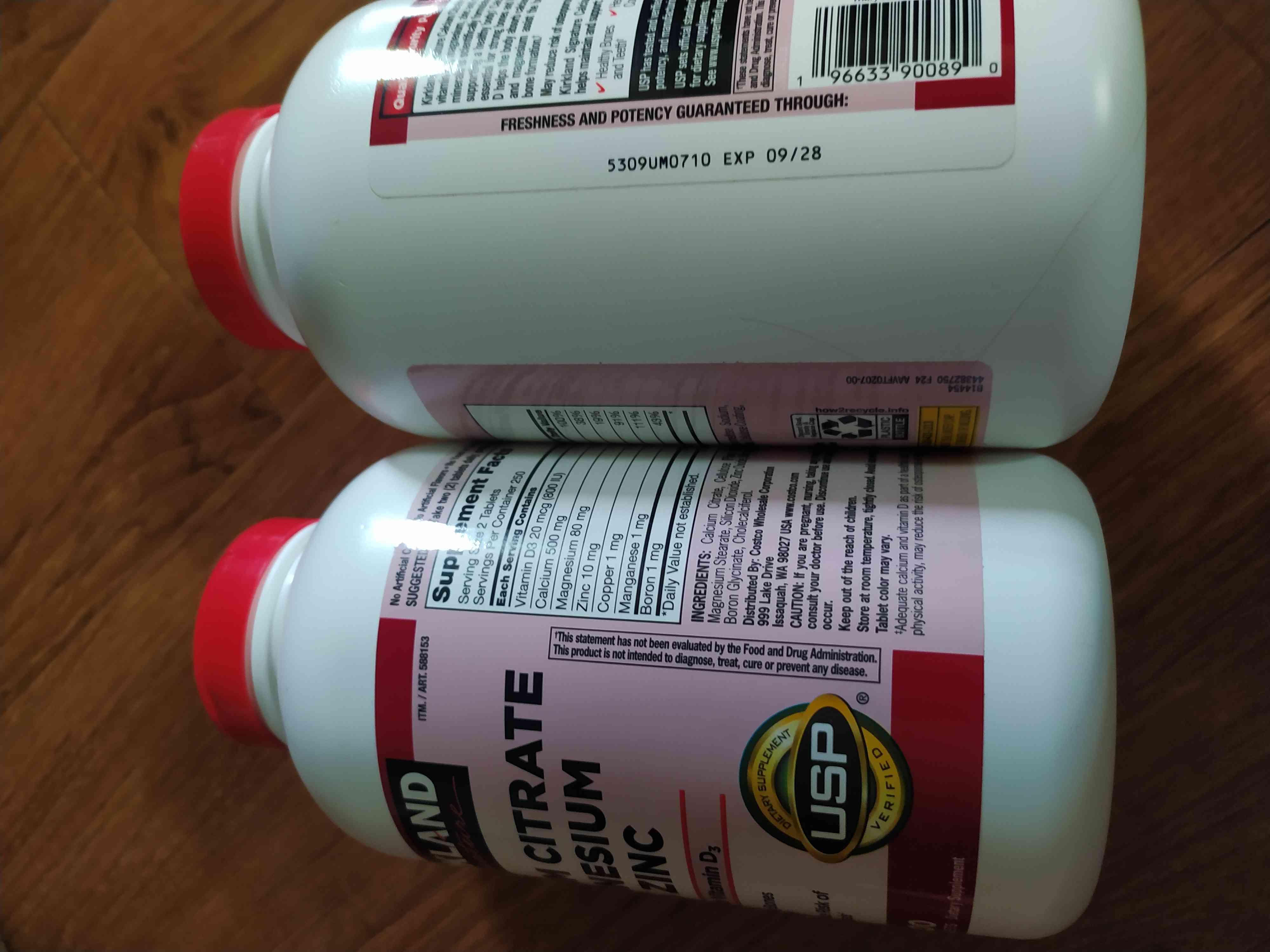 Viên uống Canxi Citrate + Magie + Zinc Kẽm Kirkland 500 Viên - Bổ Sung Dinh Dưỡng Cho Sức Khỏe Xương Khớp Chắc Khỏe