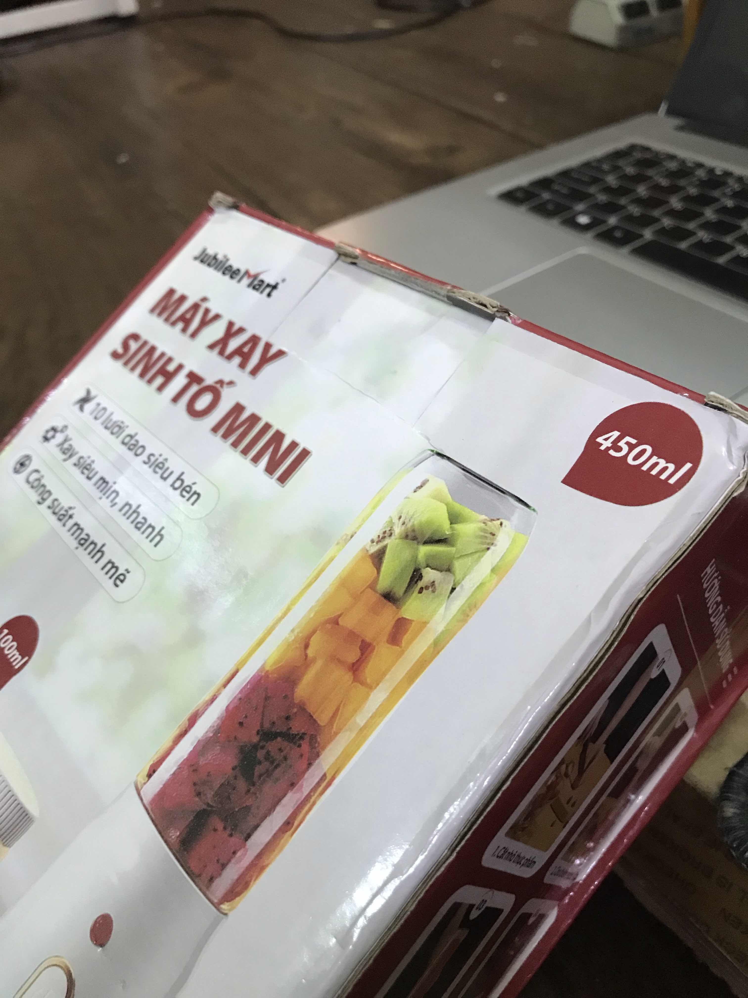 Máy Xay Sinh Tố Mini Jubilee Mart 450ML - Công Suất 40W, 10 Lưỡi Dao Inox Siêu Bén, Lý Tưởng Cho Gia Đình và Cá Nhân