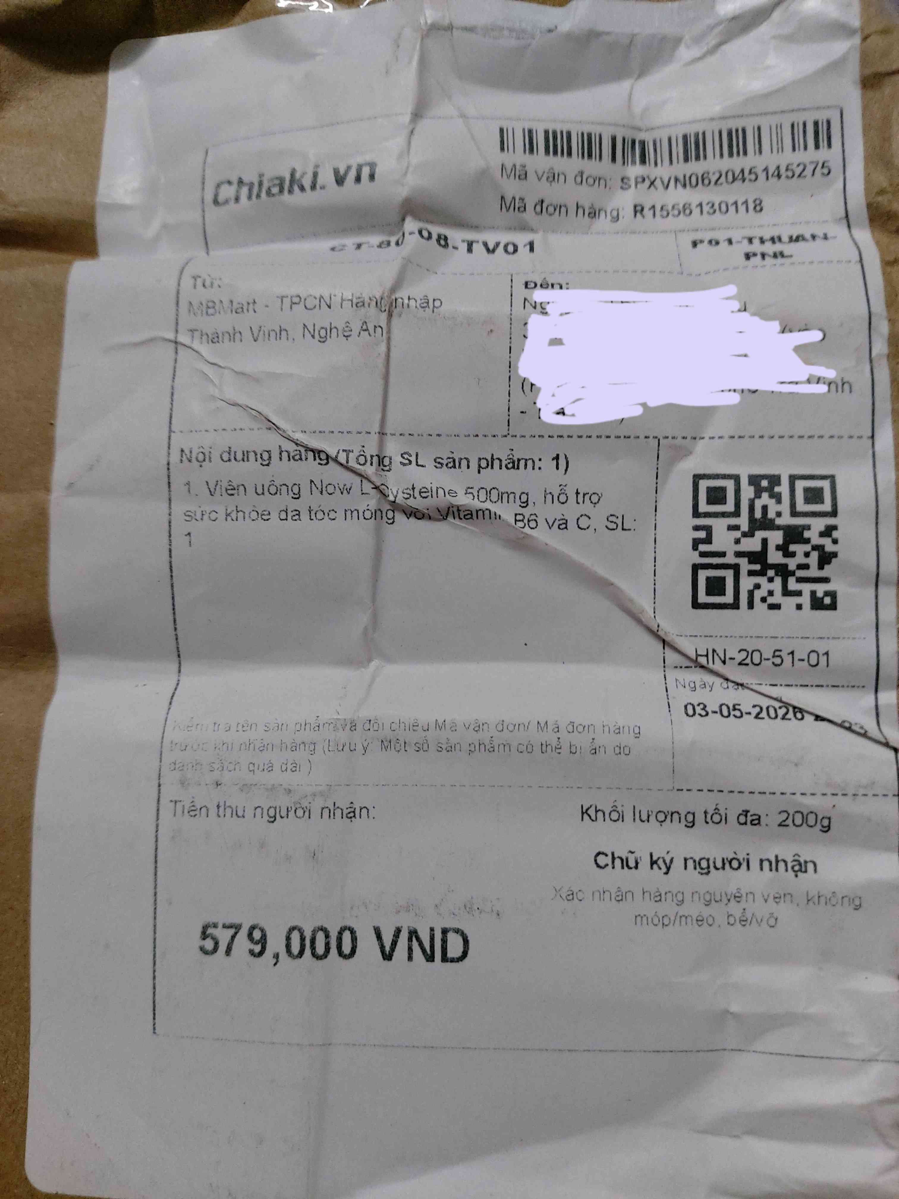 Viên uống Now L-Cysteine 500mg, hỗ trợ sức khỏe da tóc móng với Vitamin B6 và C