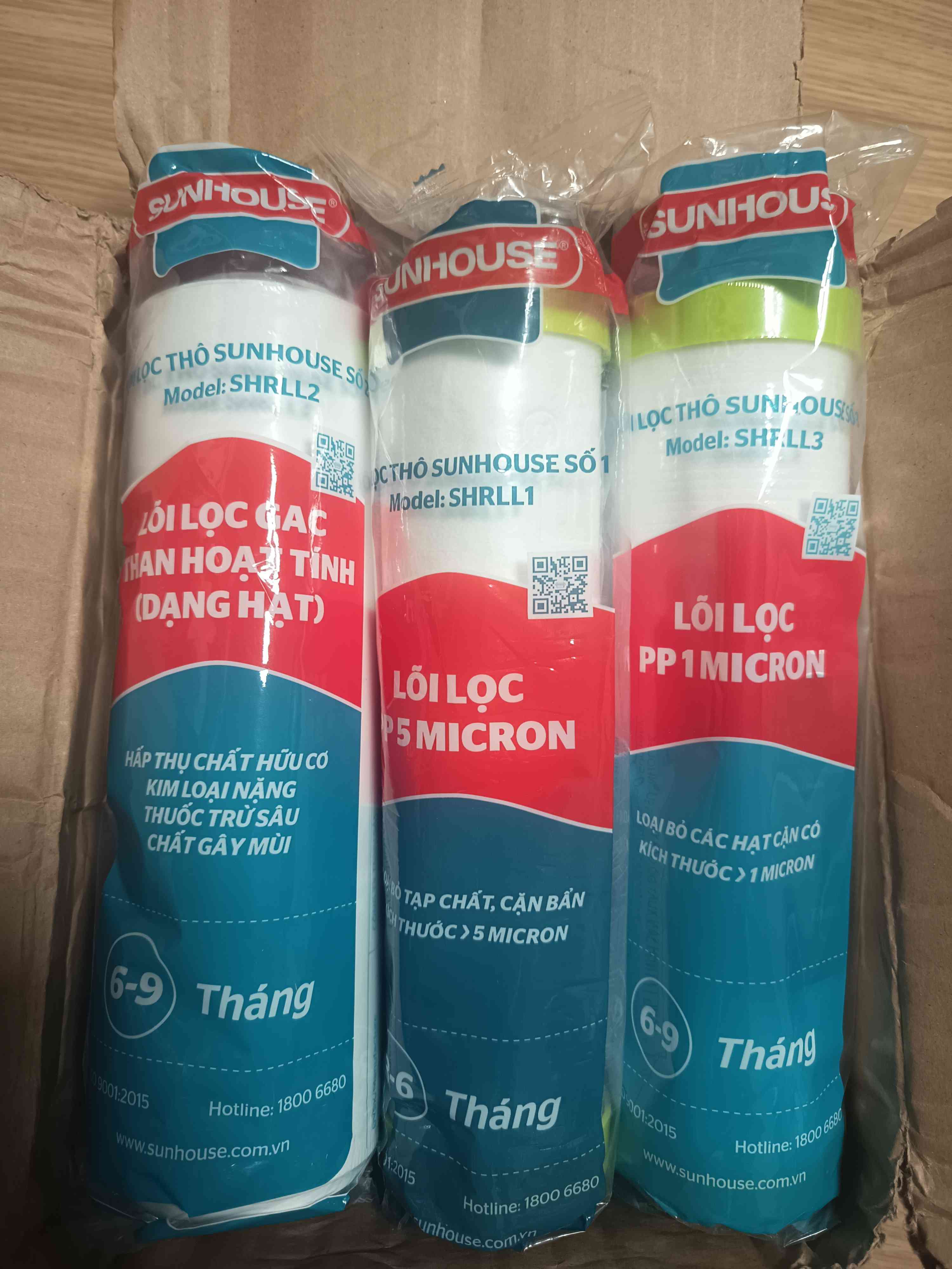 Bộ 3 lõi lọc Karofi chính hãng - Bộ Lõi Lọc Thô Karofi 123.