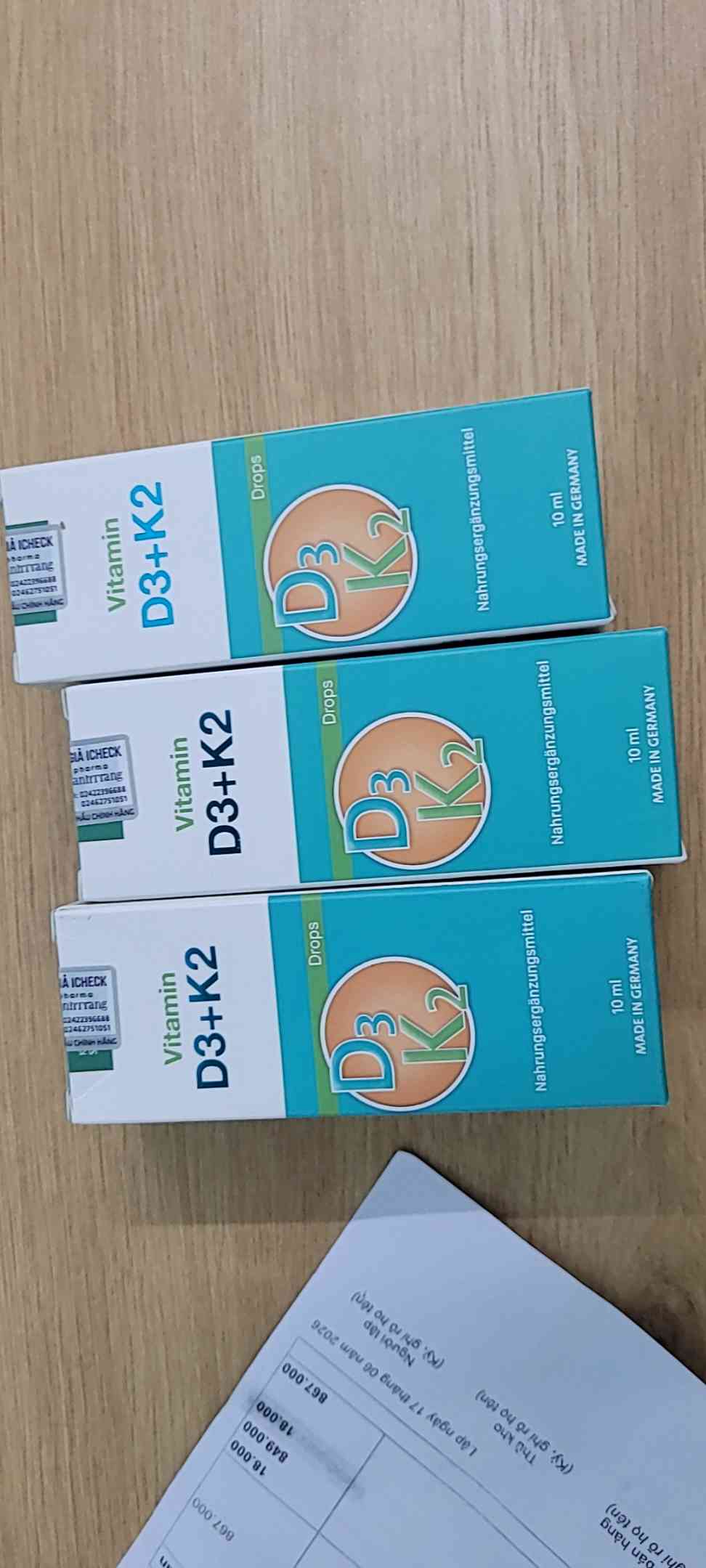 Vitamin D3K2 Dạng Giọt Sanct Bernhard Đức 10ml - Hỗ Trợ Canxi, Xương Chắc Khỏe Cho Trẻ Em, Vitamin D3 và K2 Từ Thiên Nhiên