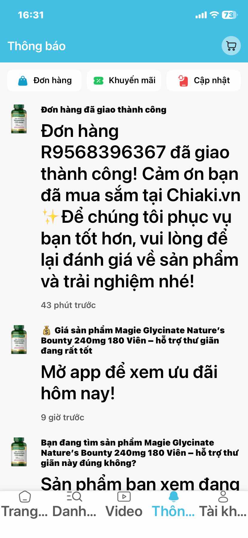 Magie Glycinate Nature’s Bounty 240mg 180 Viên – hỗ trợ thư giãn