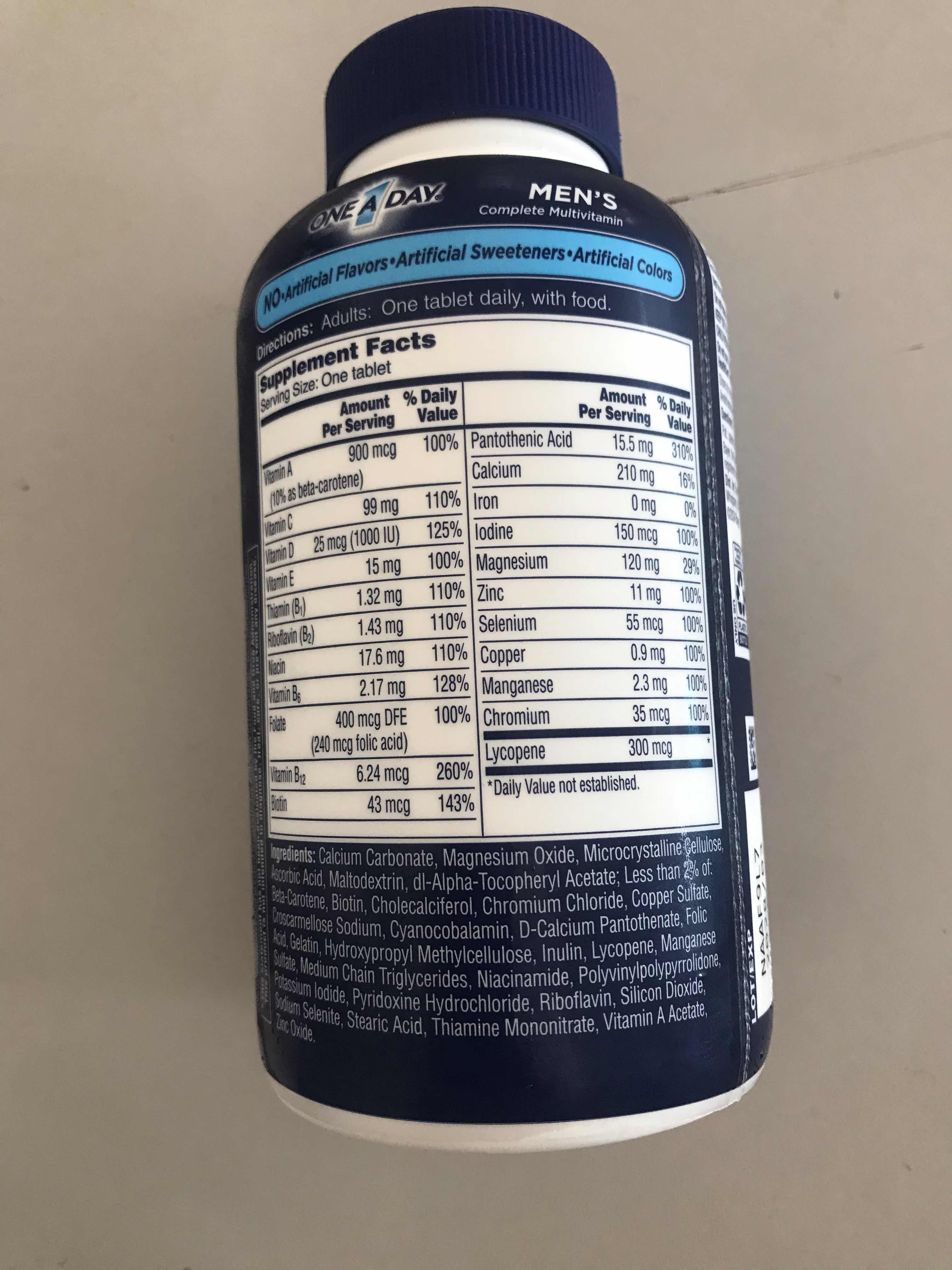 Viên uống One A Day Men’s Multivitamin 300 viên - Vitamin tổng hợp hỗ trợ sức khỏe nam giới, tăng cường năng lượng và đề kháng