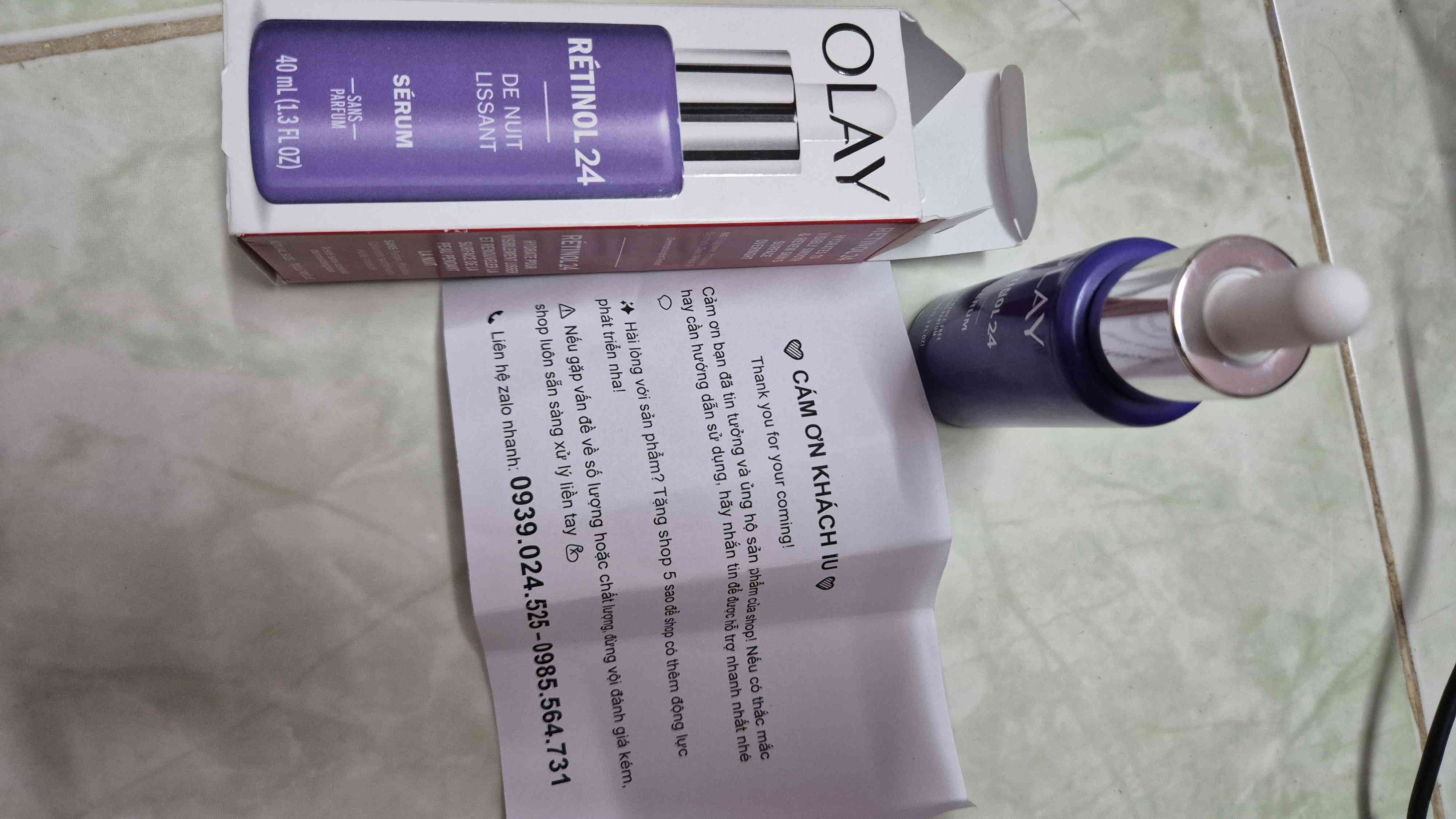 Serum Olay Retinol 24 Night Dưỡng Trắng Da Cấp Ẩm Ban Đêm 50ml (tím)