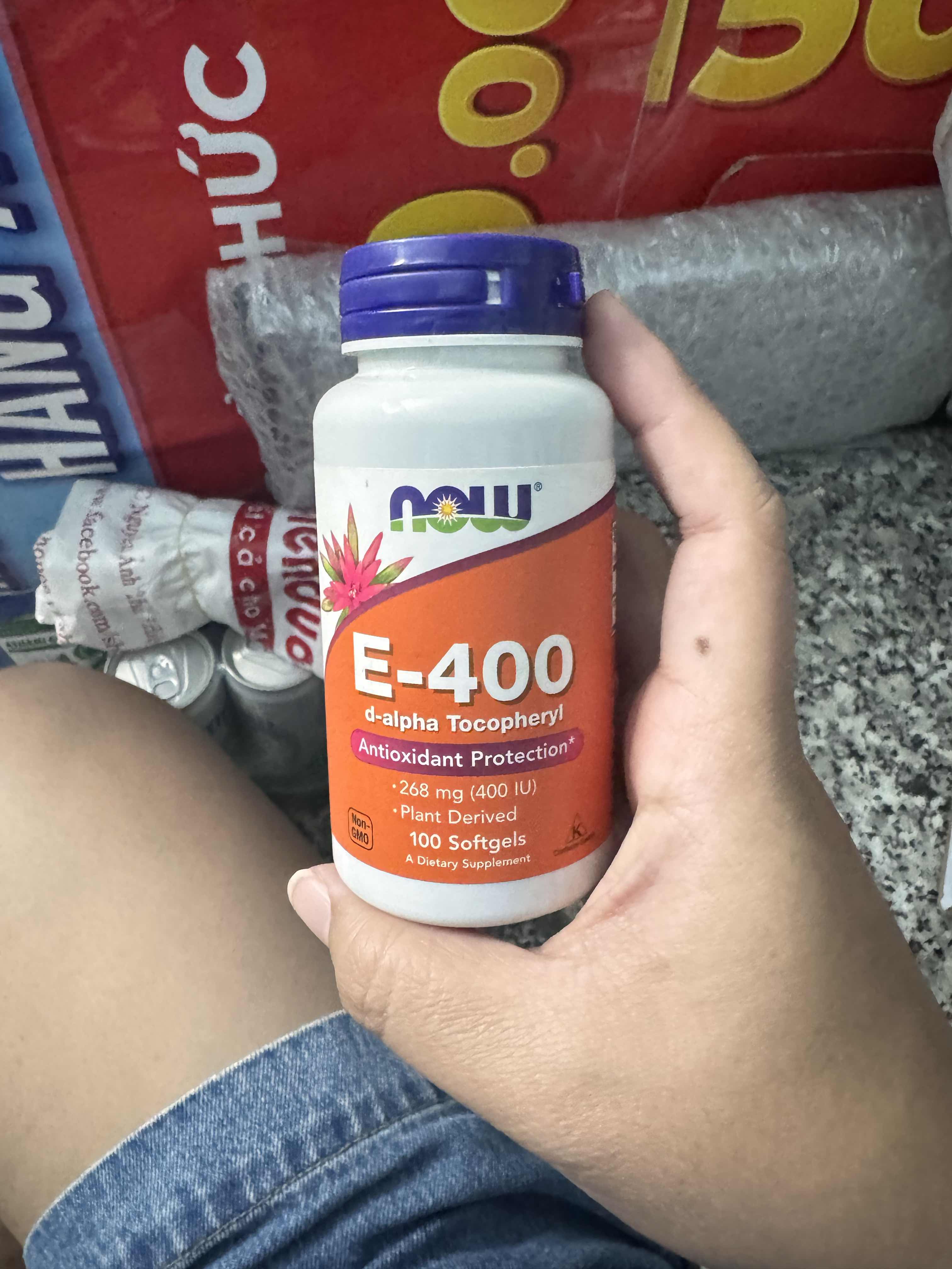 Viên uống bổ sung Vitamin E Now Sun-E 400 60 Viên