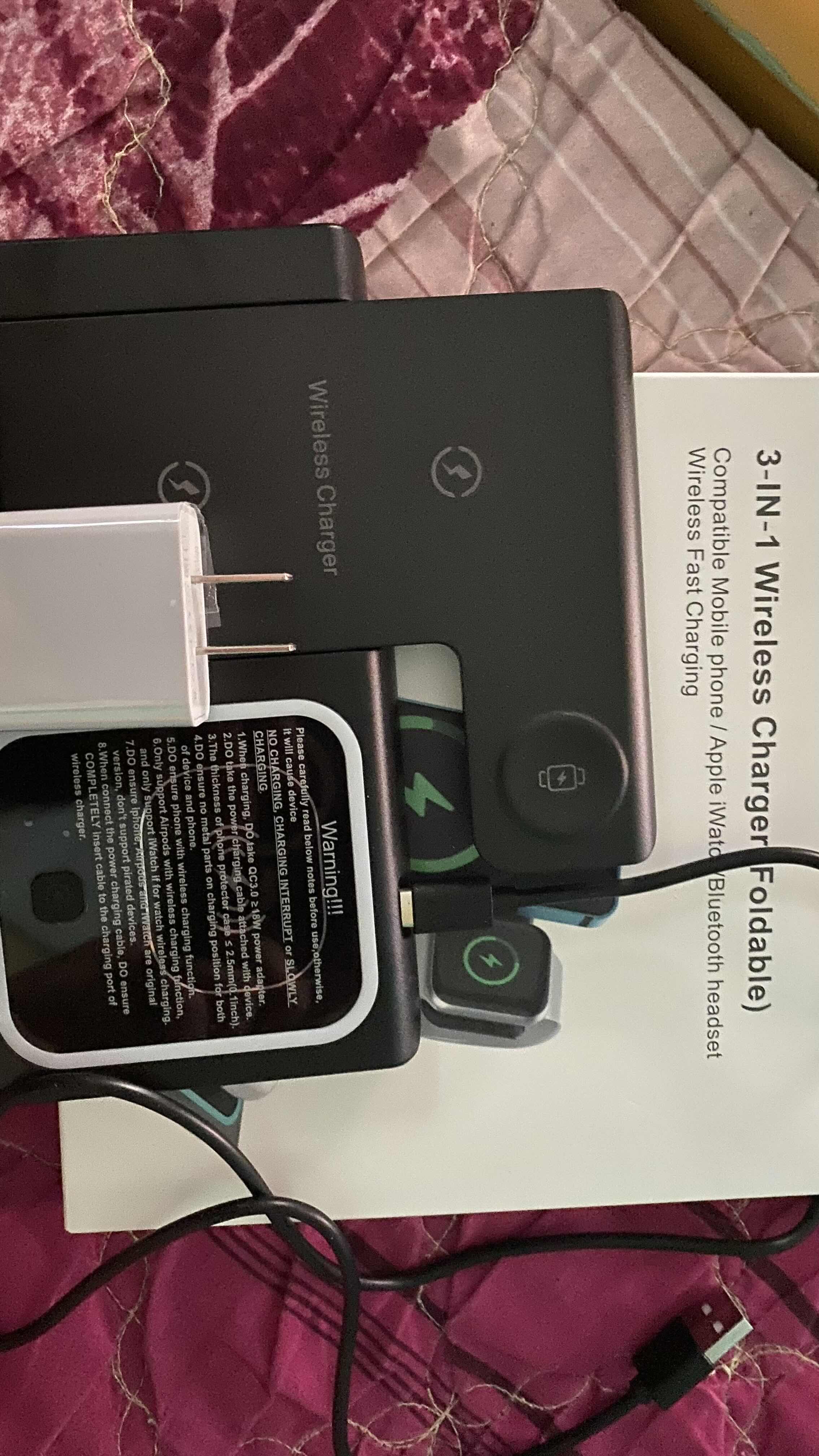 Đế Sạc Nhanh Không Dây 3 Trong 1 MITARY - Sạc Iphone, Samsung, Airpods, Apple Watch - Thiết Kế Gấp Gọn, Tiện Dụng, 15W/7.5W