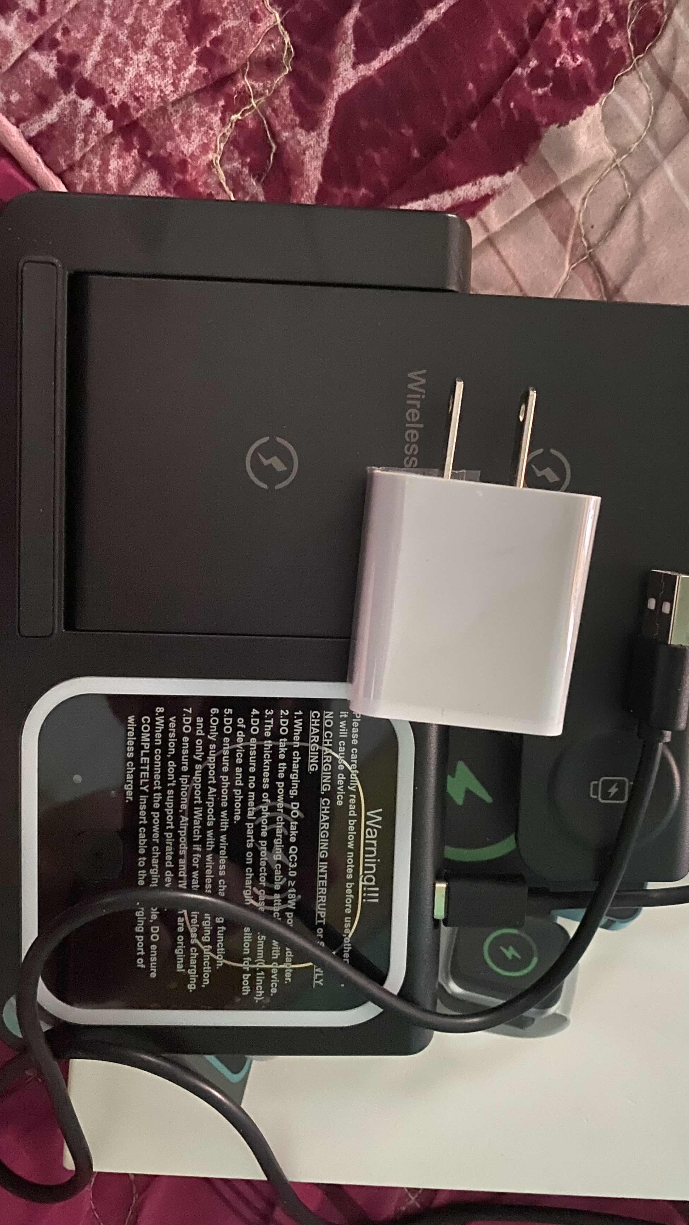 Đế Sạc Nhanh Không Dây 3 Trong 1 MITARY - Sạc Iphone, Samsung, Airpods, Apple Watch - Thiết Kế Gấp Gọn, Tiện Dụng, 15W/7.5W