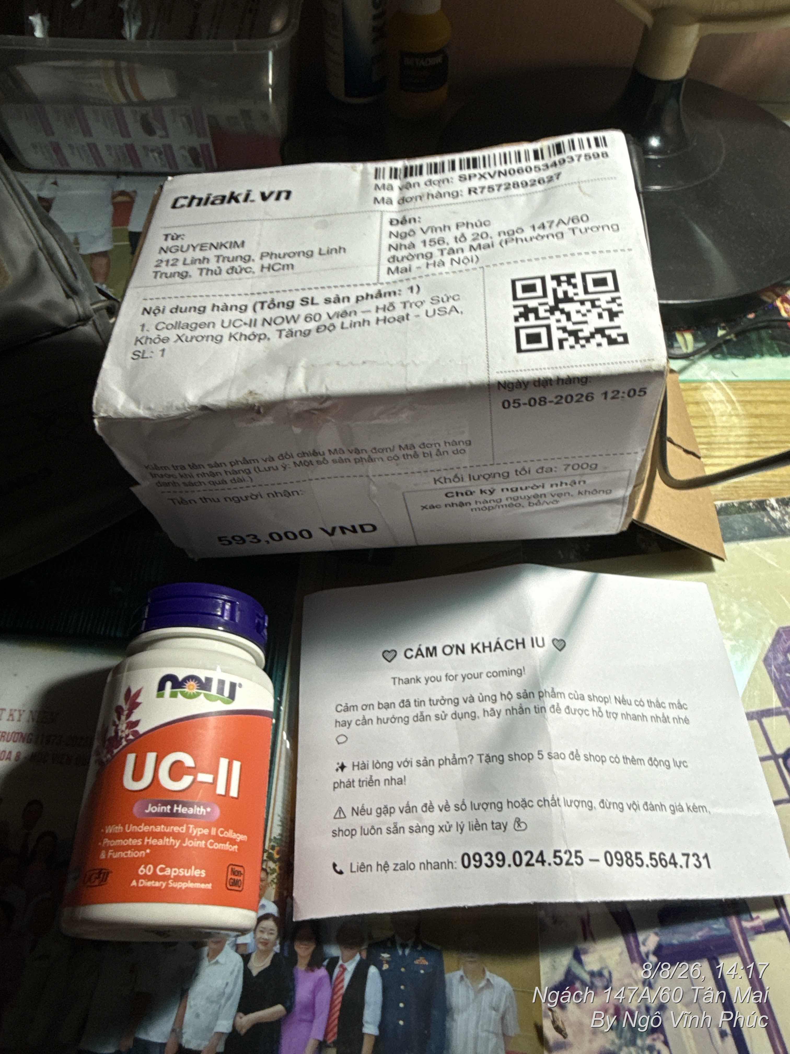 Collagen UC-II NOW 60 Viên – Hỗ Trợ Sức Khỏe Xương Khớp, Tăng Độ Linh Hoạt - USA